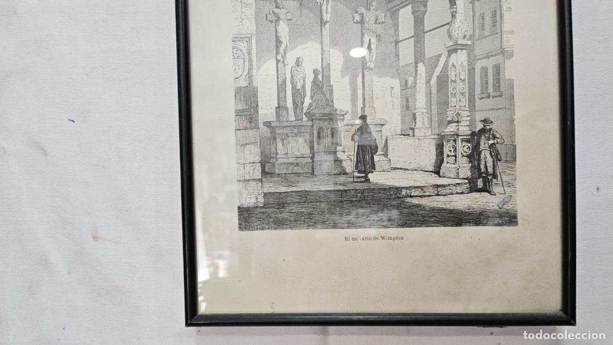 Arte: grabado antiguo del 1823 selva negra - Foto 5