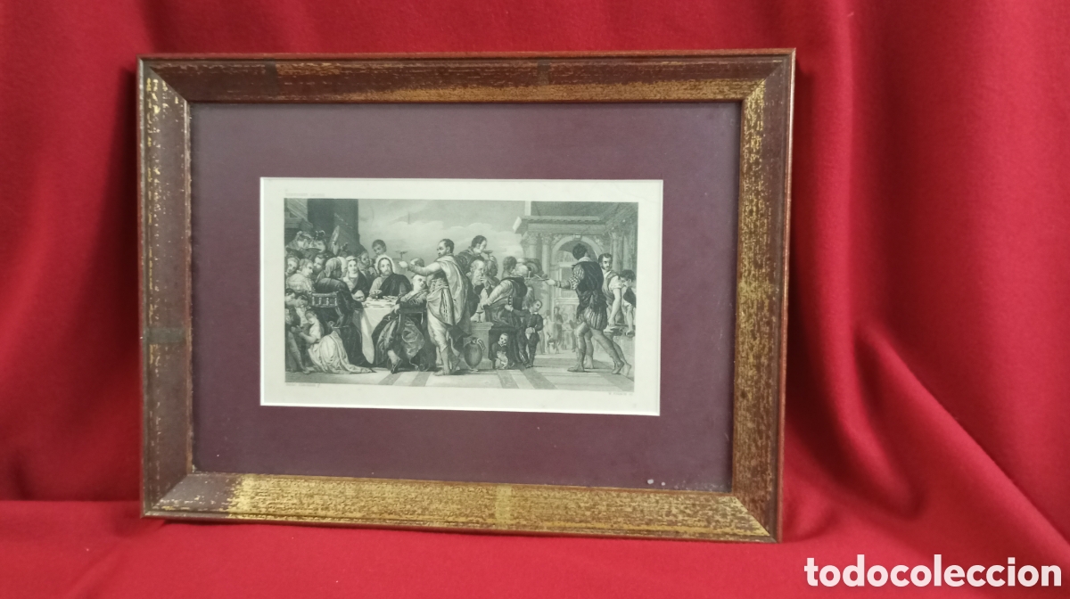 Arte: GRABADO ANTIGUO - Las bodas de Cana - Foto 1