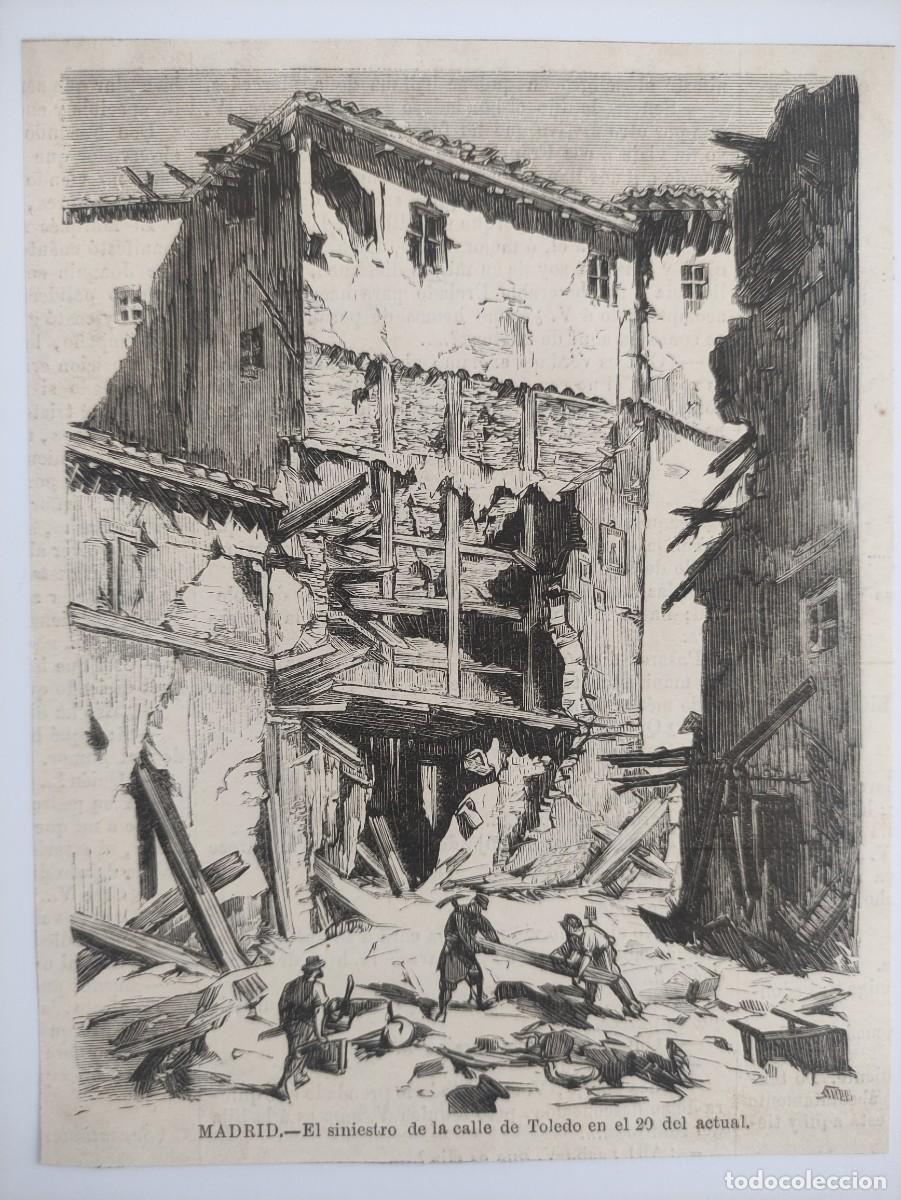 Arte: GRABADO. ESPA&Ntilde;A. MADRID. EDIFICIO DERRUIDO EN LA CALLE TOLEDO - Foto 1