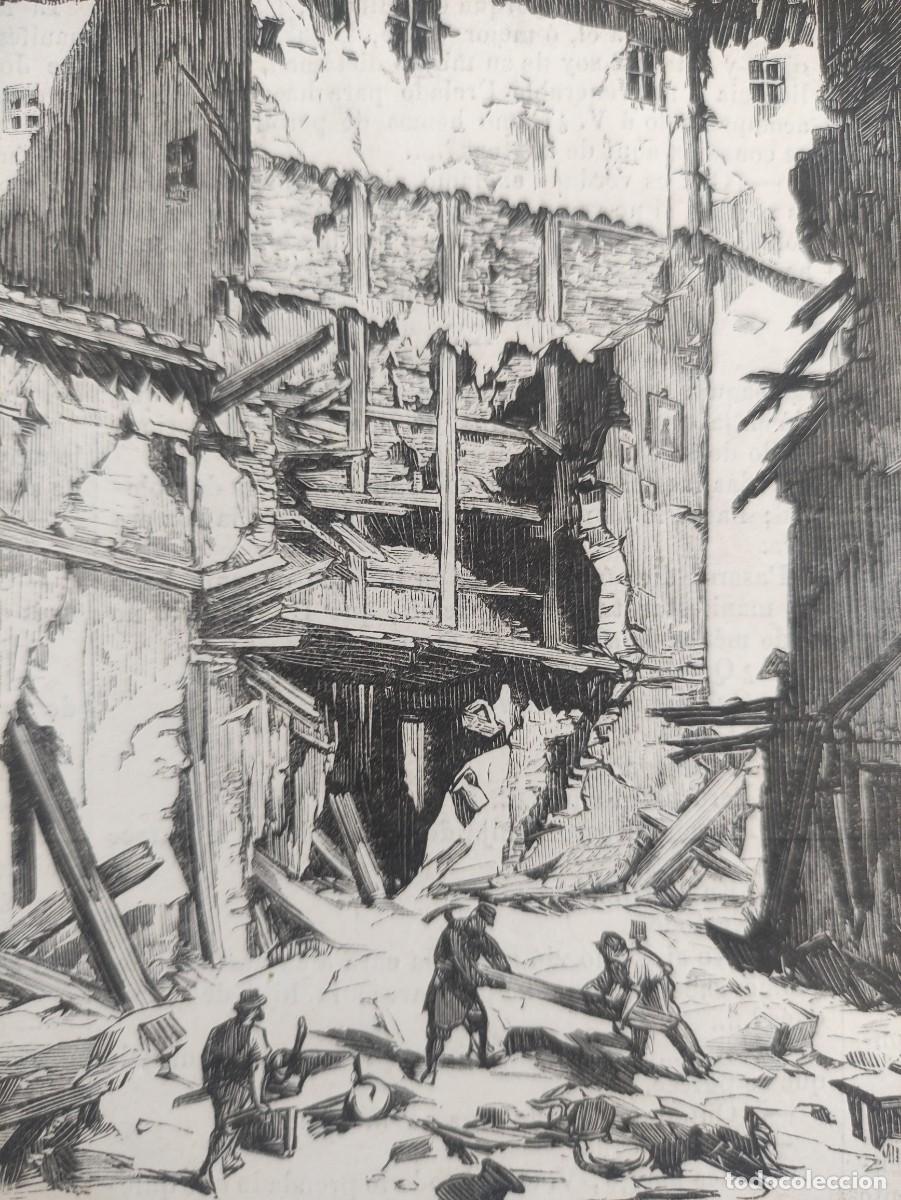 Arte: GRABADO. ESPA&Ntilde;A. MADRID. EDIFICIO DERRUIDO EN LA CALLE TOLEDO - Foto 2