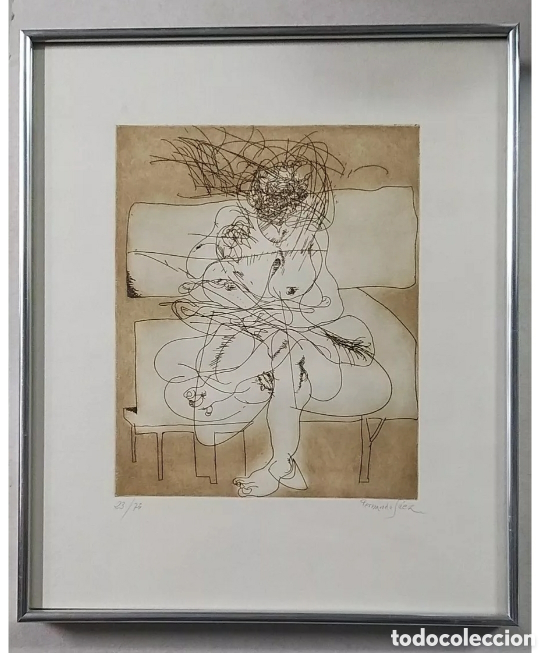 Arte: Fernando S&aacute;ez. Aguafuerte 23/75 - Foto 2