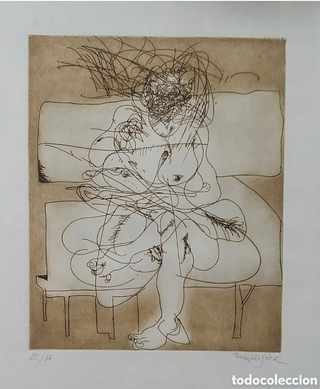 Arte: Fernando S&aacute;ez. Aguafuerte 23/75 - Foto 1