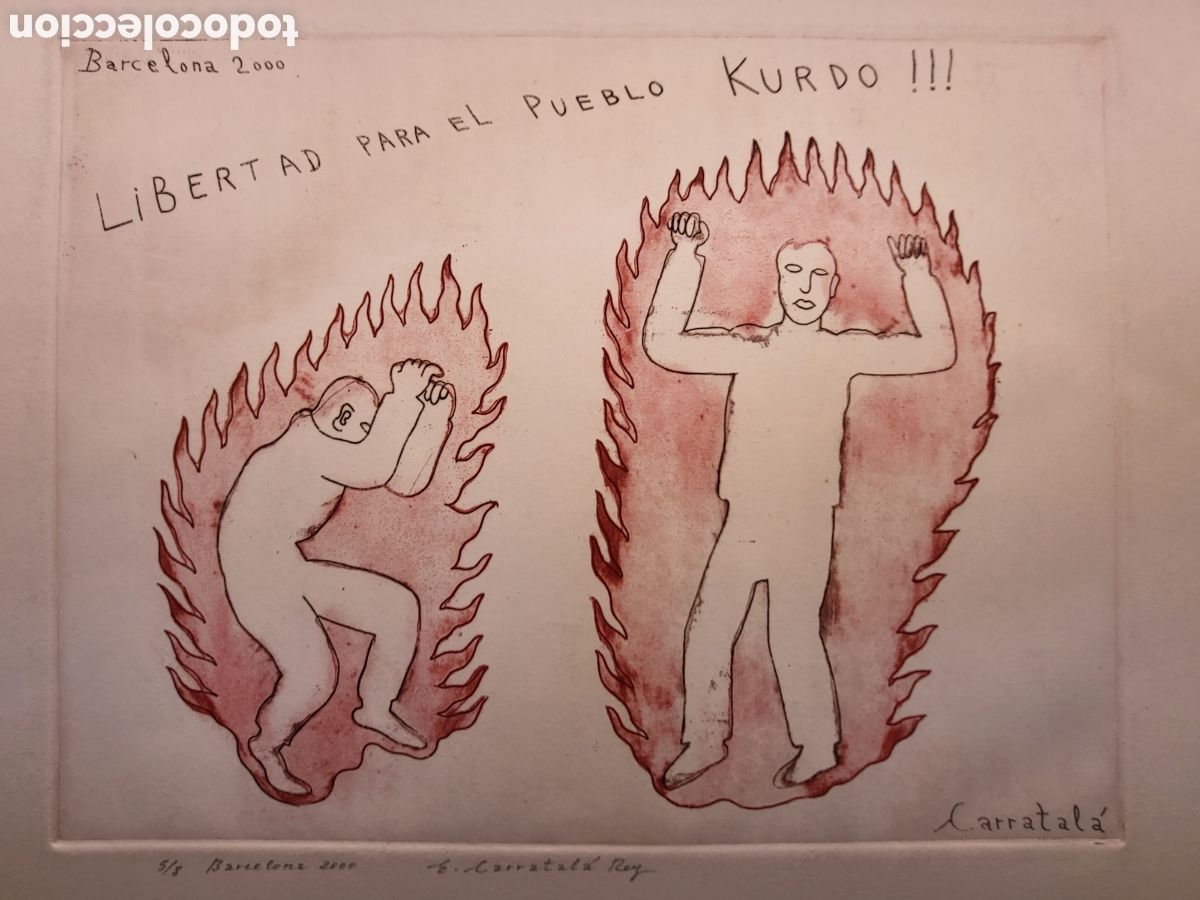 Kunst: ERNESTO CARRATALA REY. GRABADO FIRMADO Y NUMERADO 5/8. 49 &times; 38 CM