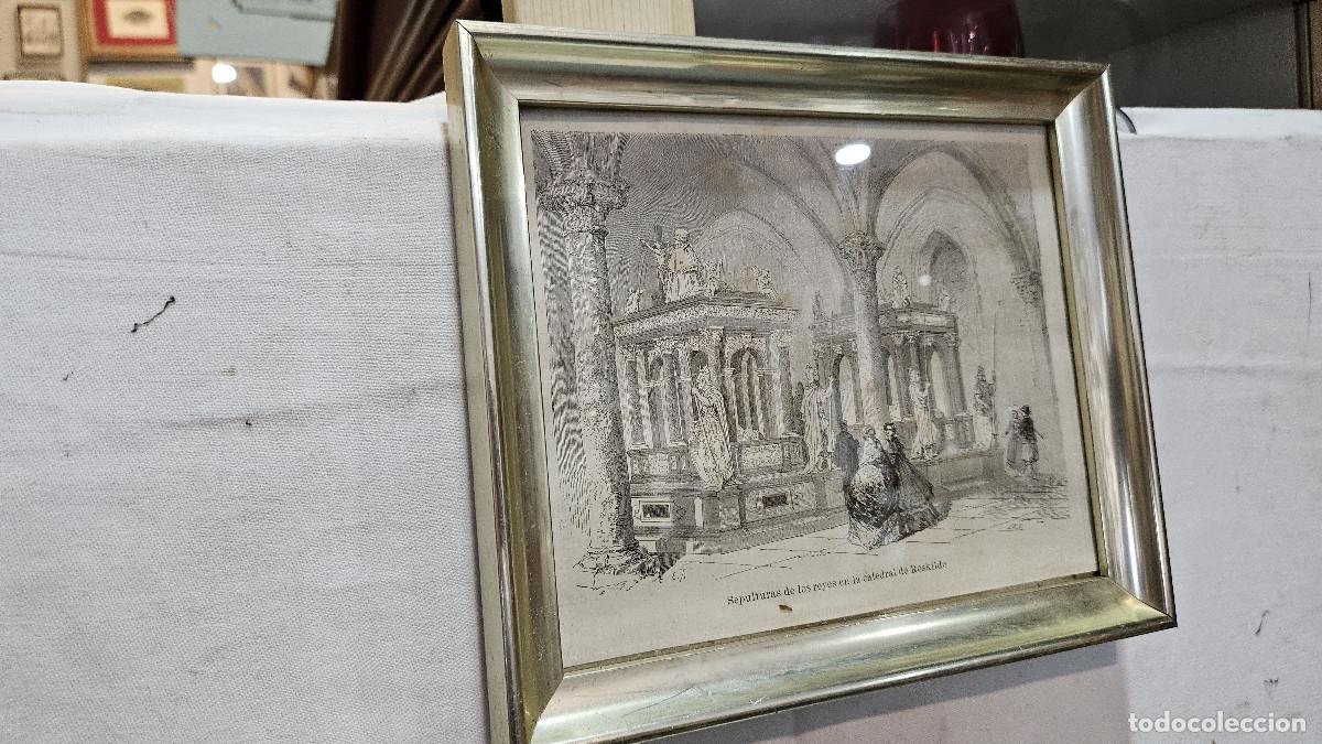 Arte: grabado con marco antiguo - Foto 2