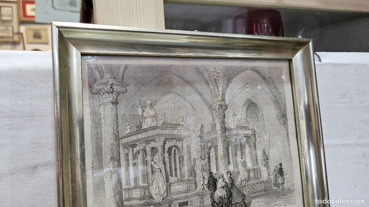 Arte: grabado con marco antiguo - Foto 6