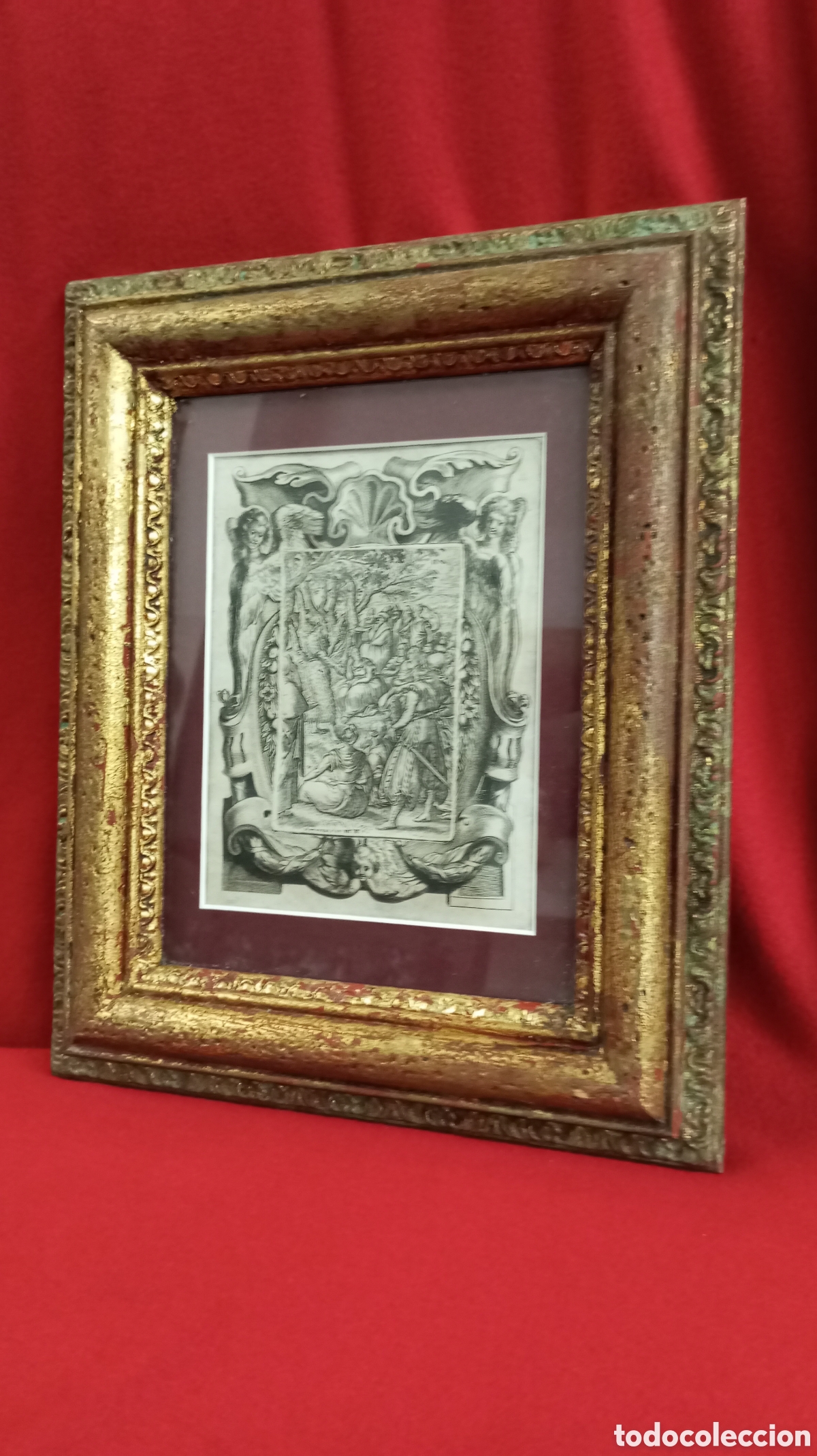 Arte: Grabado siglo XVI enmarcado - Foto 4