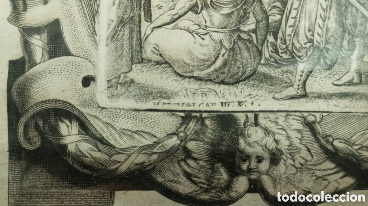 Arte: Grabado siglo XVI enmarcado - Foto 3