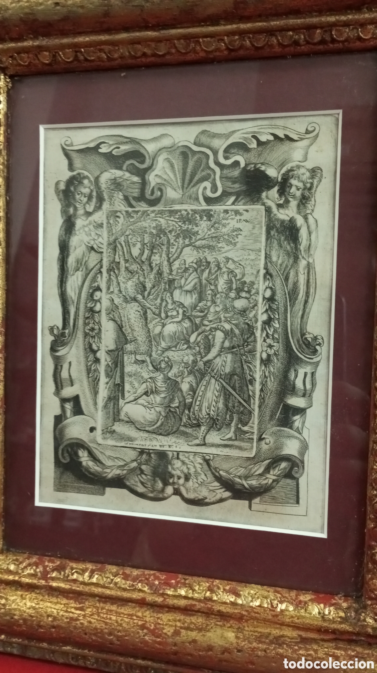 Arte: Grabado siglo XVI enmarcado - Foto 1