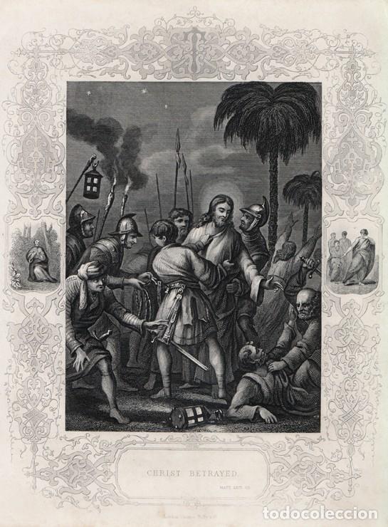 Art: GRABADO AL ACERO DE 1864, TRAICI&Oacute;N DE JUDAS Y ARRESTO DE JES&Uacute;S. THOMAS KELLY & CO., FLEETWOOD