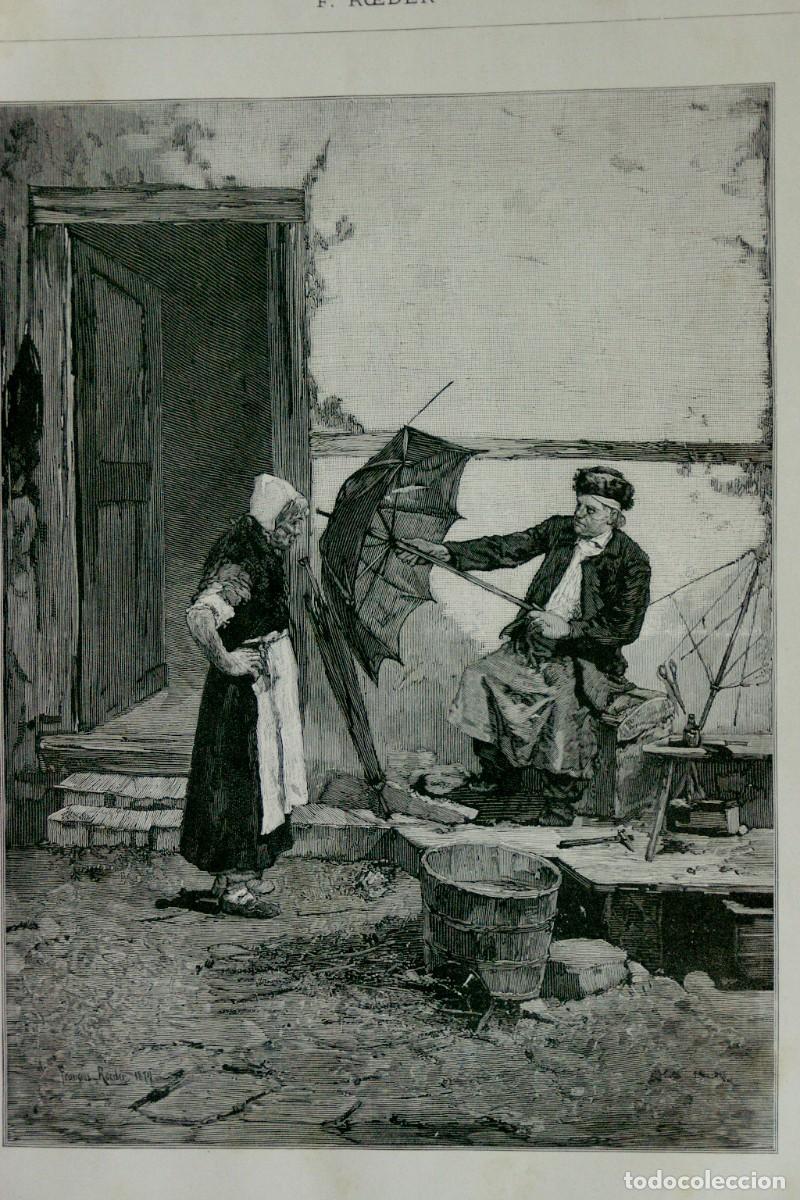 Art: El reparador de paraguas de Roeder, Musee des beaux arts 1885.