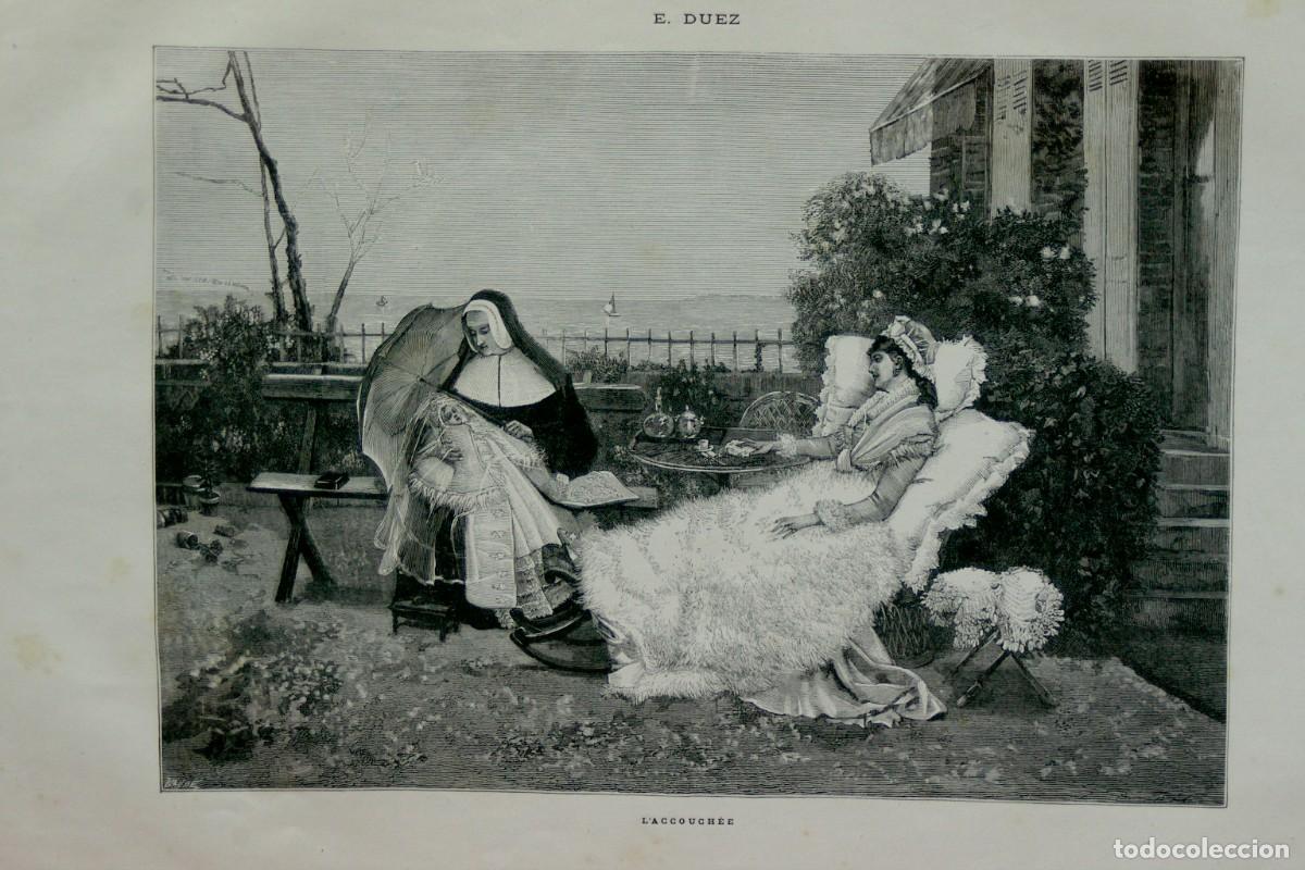 Arte: L accouch&eacute;e, de Duez. Musee des beaux arts 1885. - Foto 2