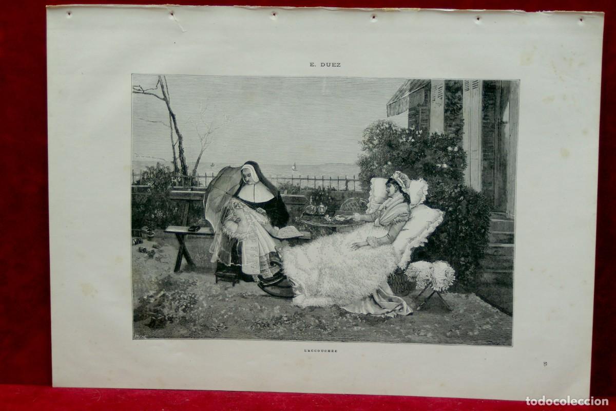 Arte: L accouch&eacute;e, de Duez. Musee des beaux arts 1885. - Foto 3