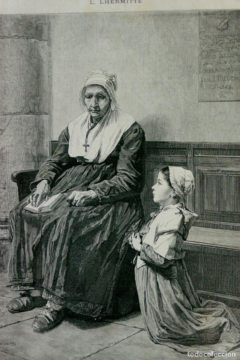 Art: La abuela de L&acute;Hermite. Musee des beaux arts 1885.