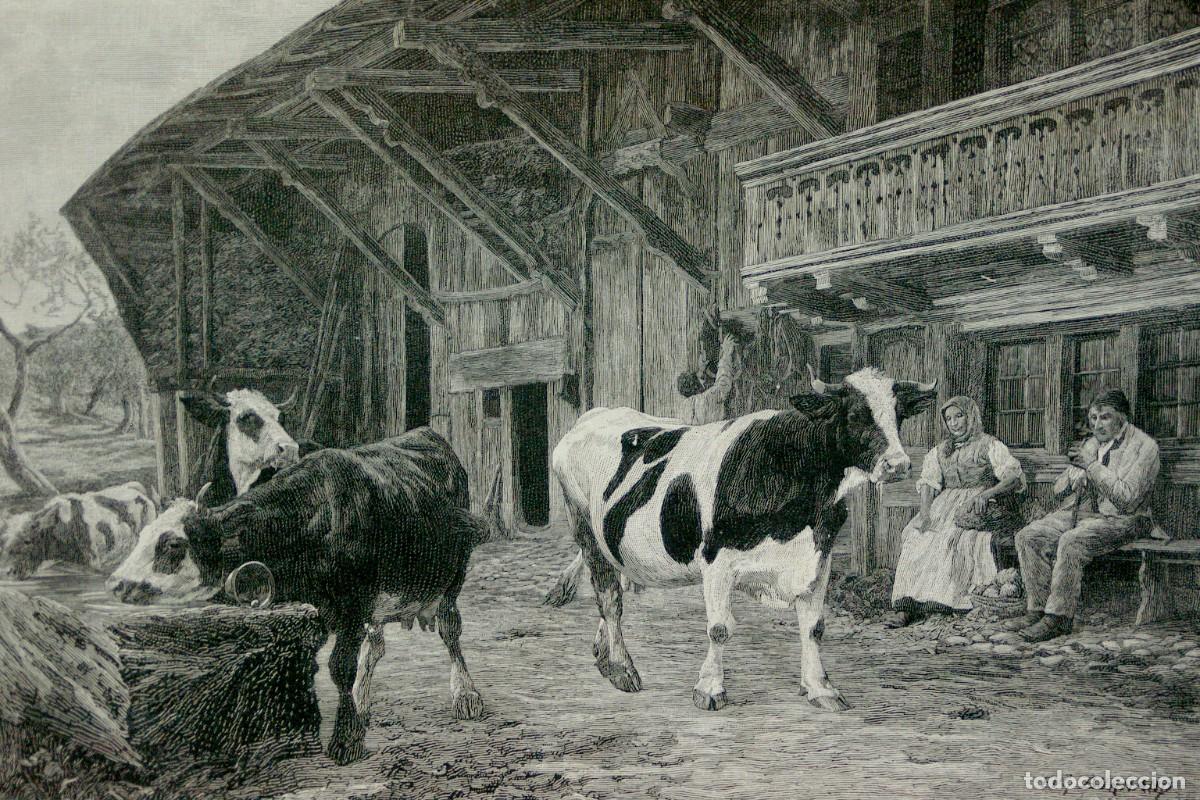Art: Granja suiza de Burnand. Musee des beaux arts 1885.