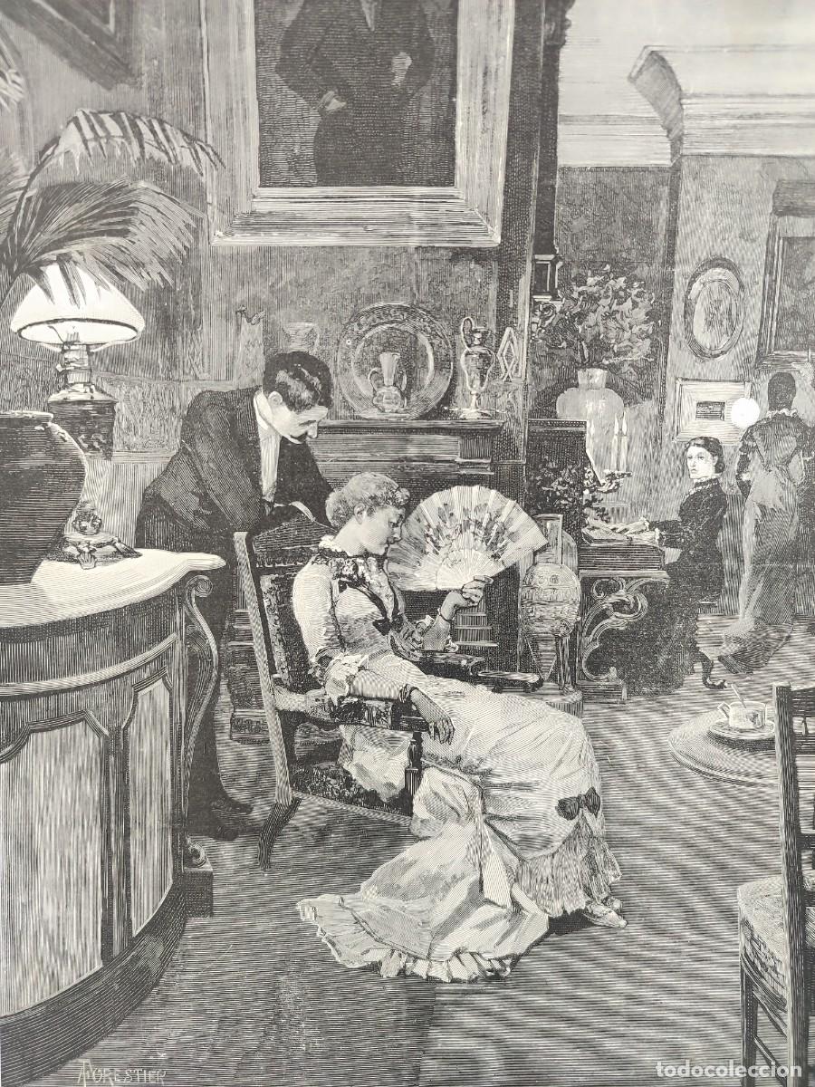 Art: Coqueteo de Forestier. LES MERVEILLES DE L&acute;ART MODERNE 1886