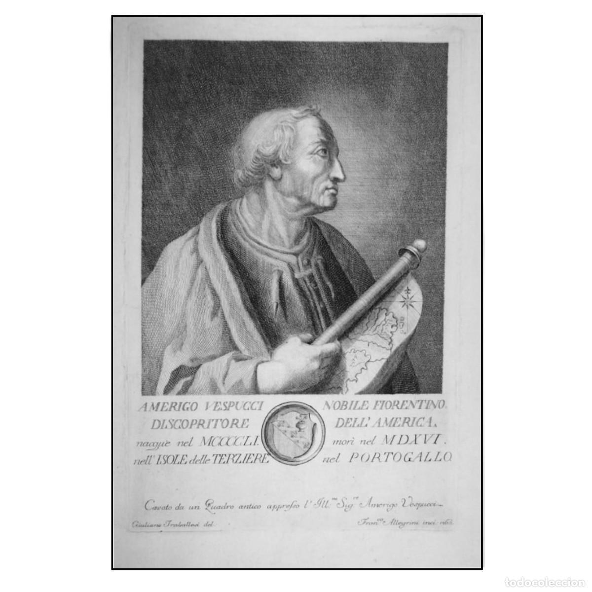 Arte: GIULIO TRABALLESI - AMERICO VESPUCIO - 1790 - Foto 1
