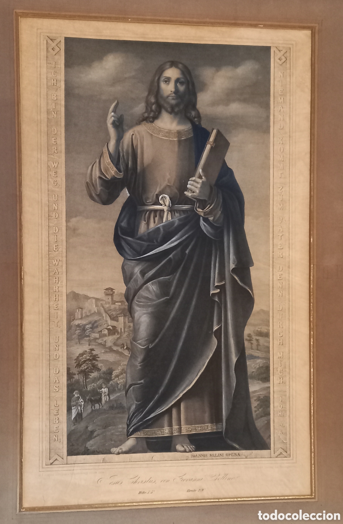 Art: Antiguo grabado de Jesucristo - 1839 - Giovanni Bellini