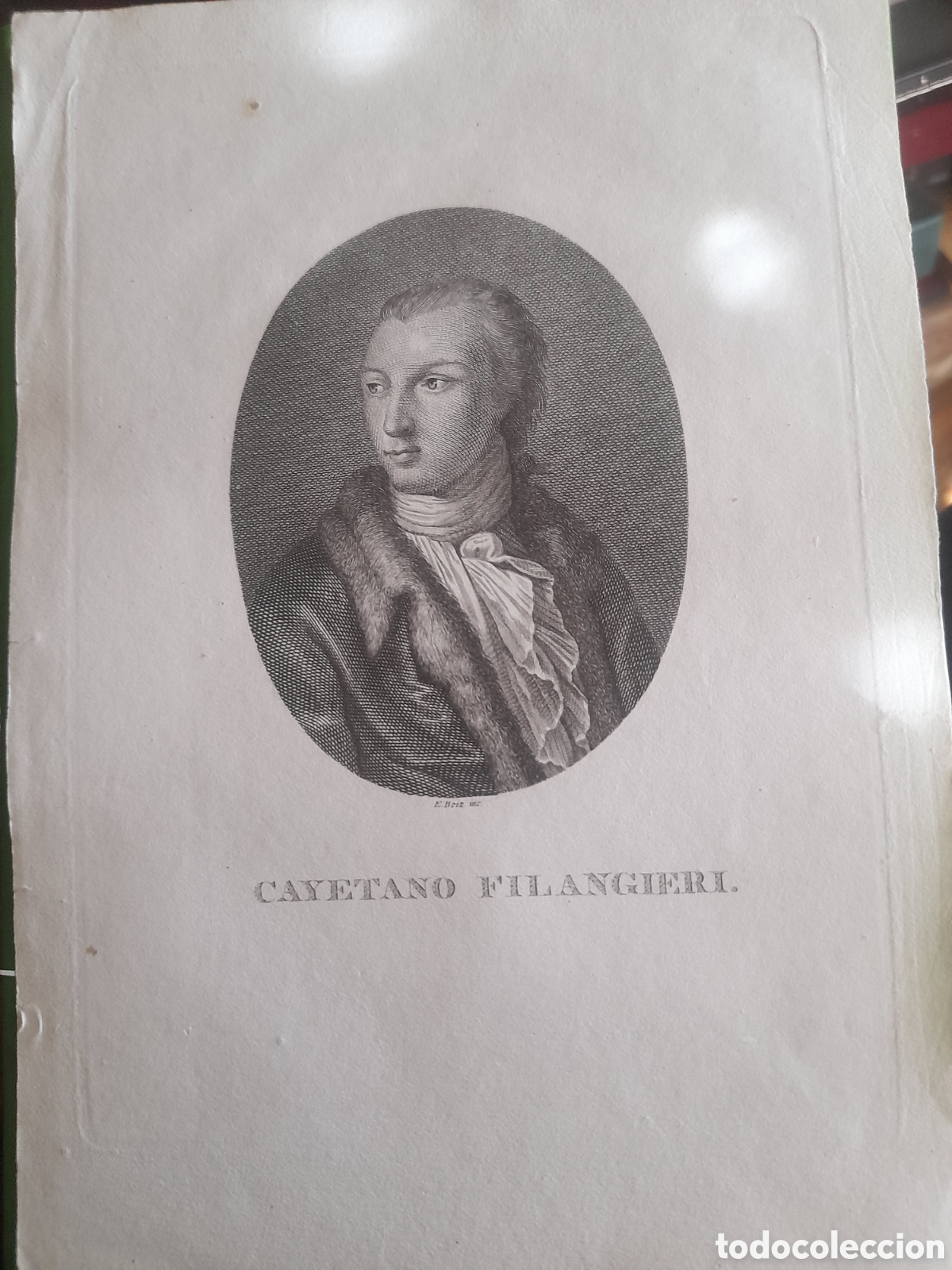 Arte: Antiguo grabado Cayetano Filangieri, por E. Briz
