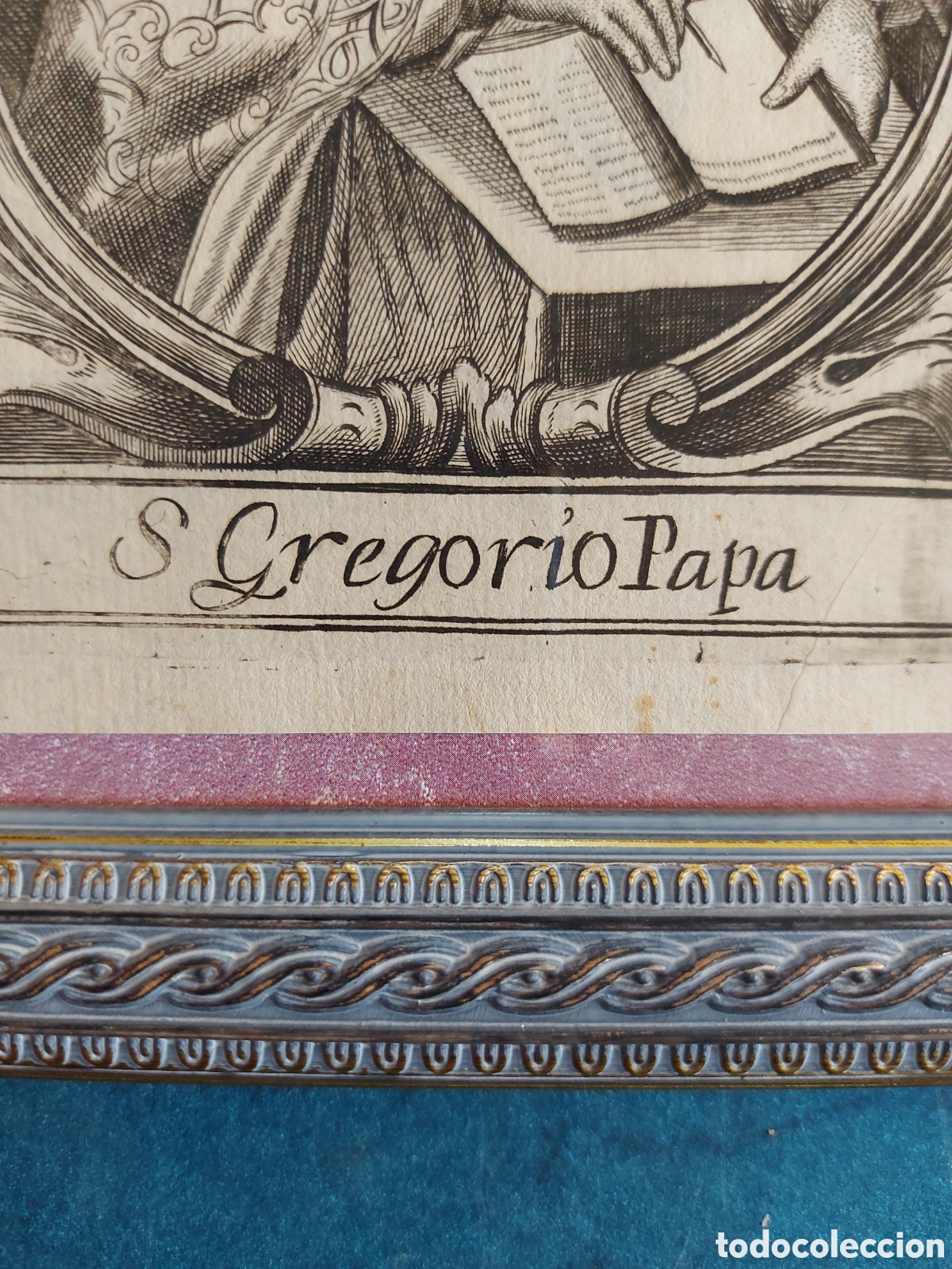 Arte: &rdquo;S. GREGORIO PAPA&rdquo; GRABADO SIGLO XVIII - Foto 4