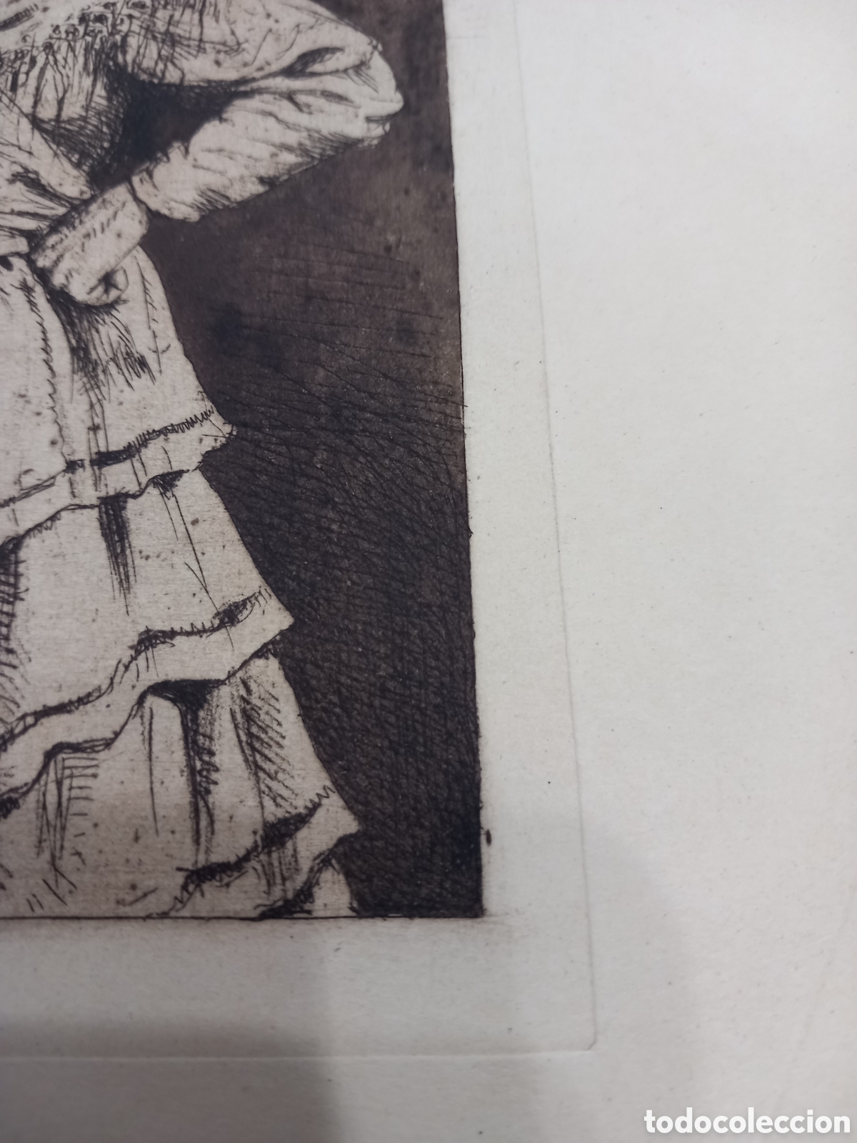 Arte: Antiguo grabado aguafuerte - Foto 5