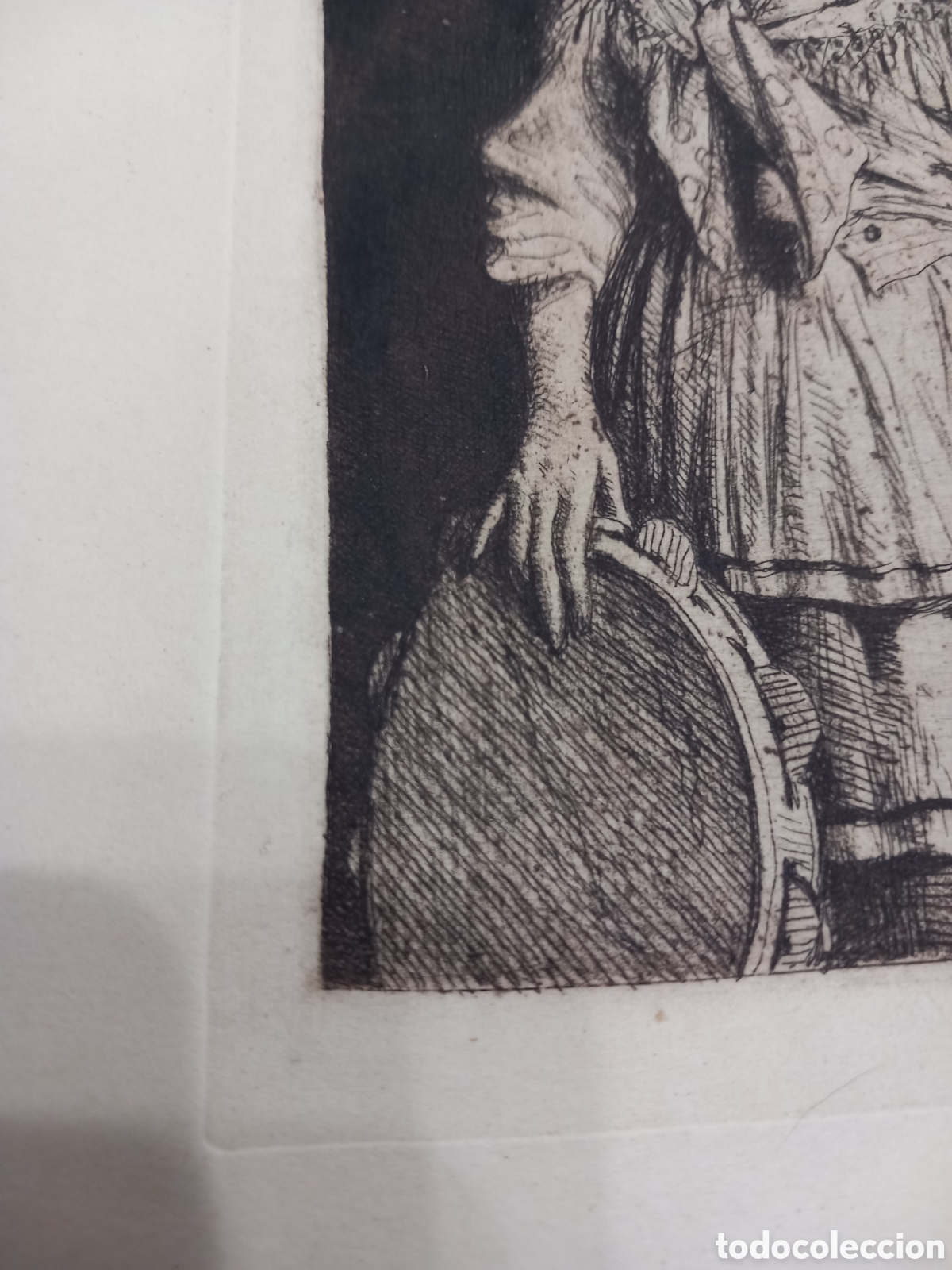 Arte: Antiguo grabado aguafuerte - Foto 6
