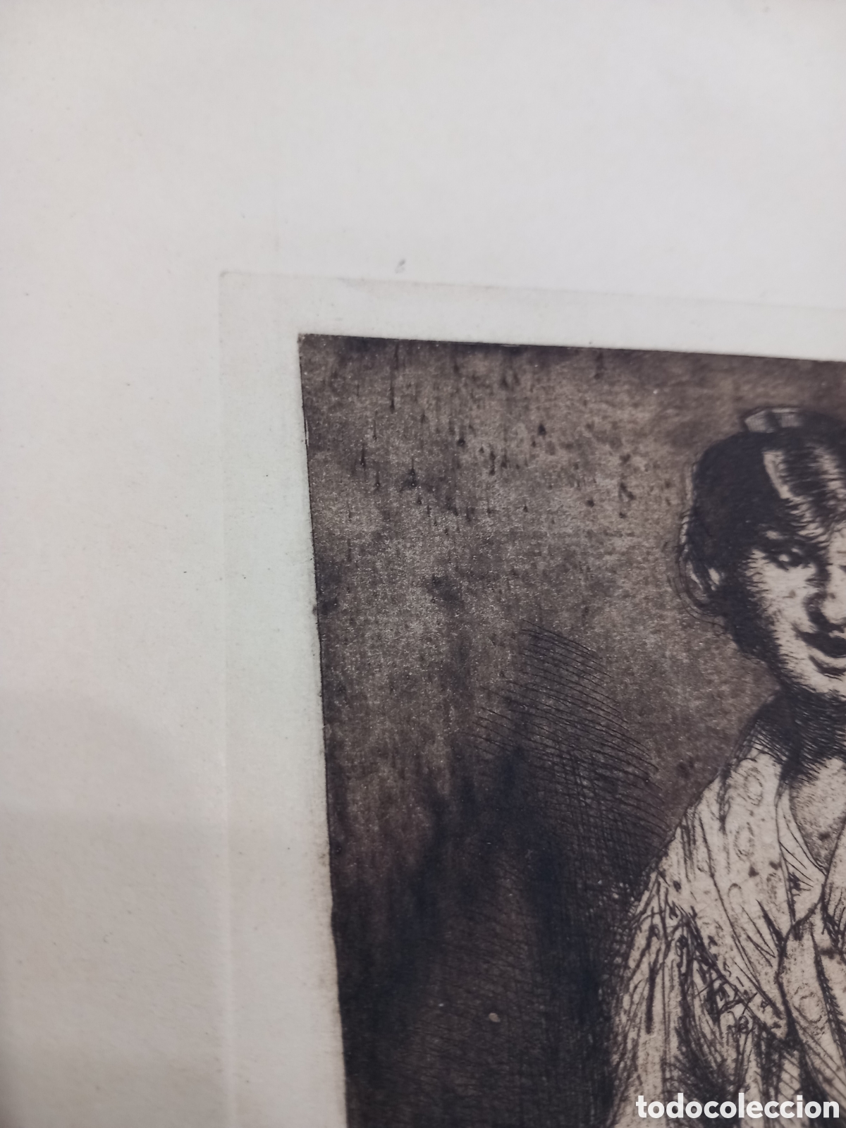Arte: Antiguo grabado aguafuerte - Foto 2