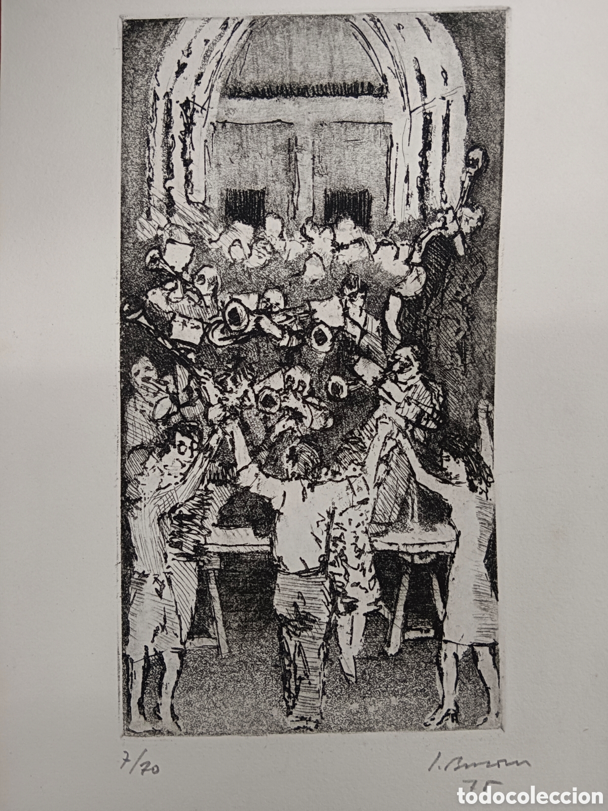 Arte: Sim&oacute; Busom, grabado seriado 7/70 firmado 75'