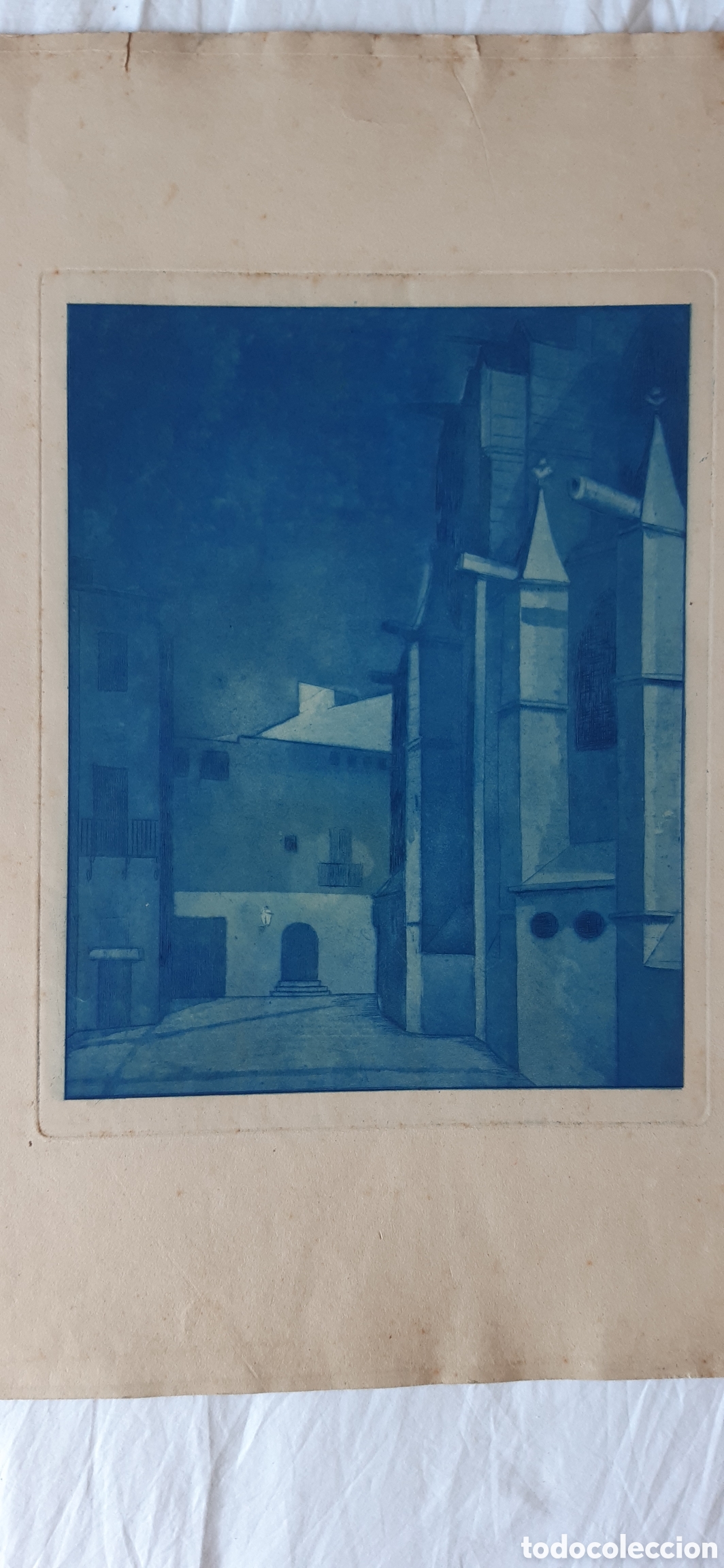 Arte: Grabado.Abside de una catedral? - Foto 2