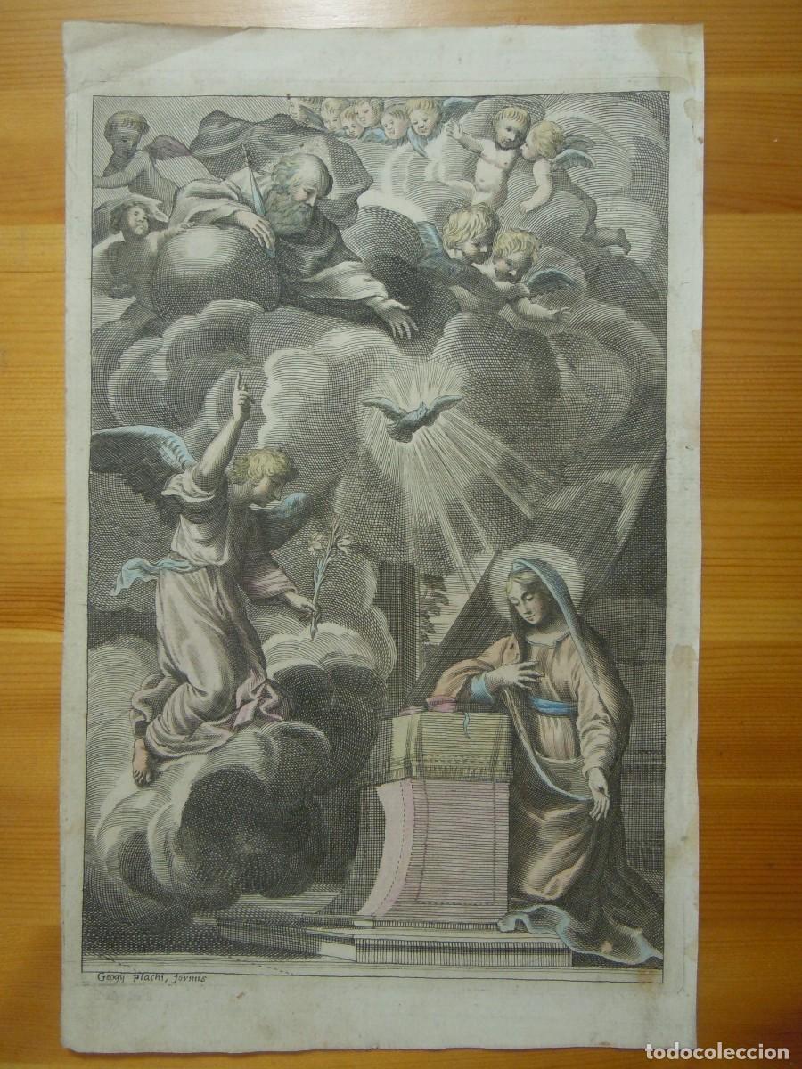 Arte: GRABADO LA ANUNCIACI&Oacute;N (S. XVIII) - Foto 1