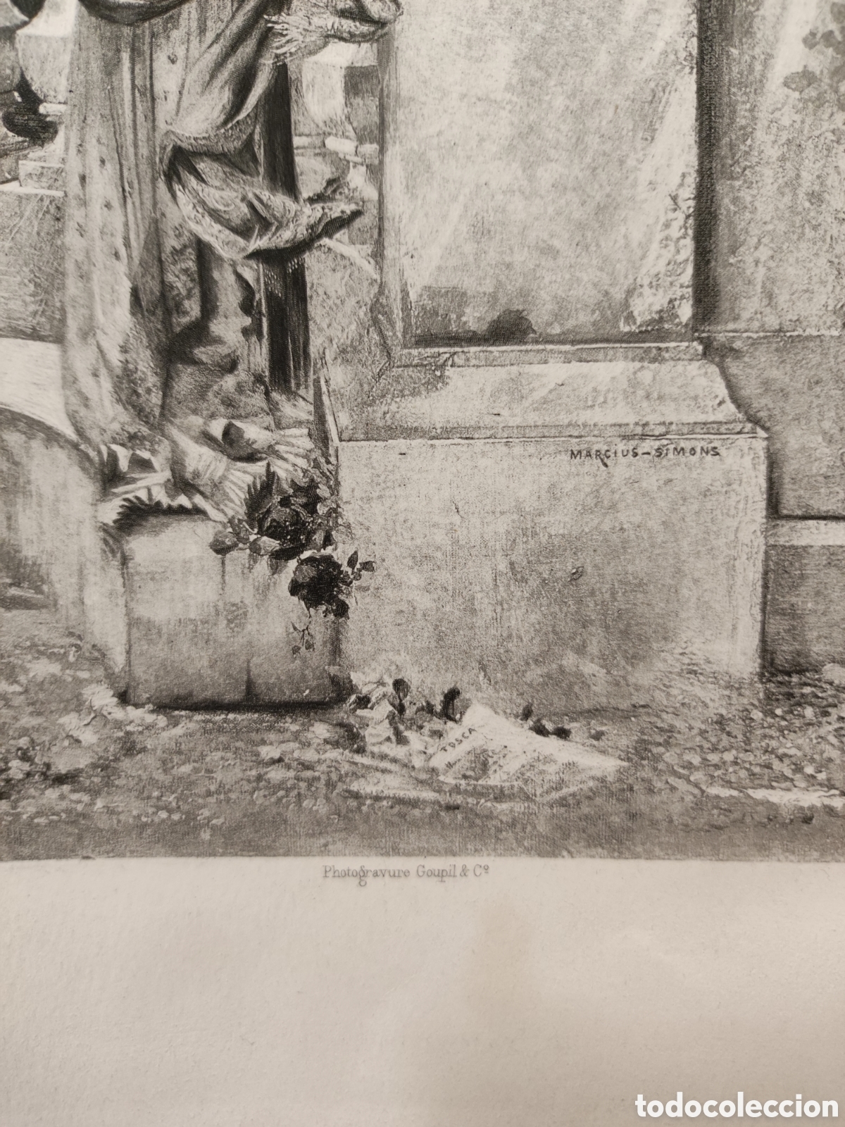 Arte: Grabado rom&aacute;ntico sobre papel - Foto 3