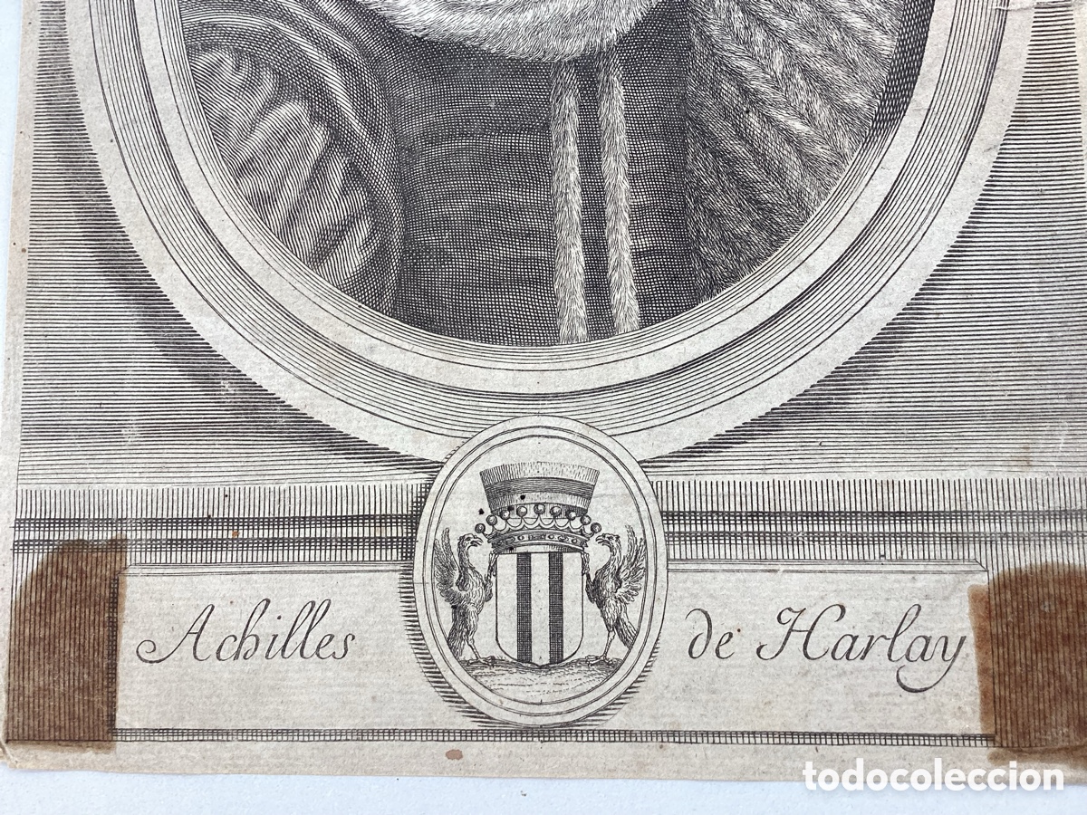 Arte: Grabado original Achilles de Harlay - Foto 3