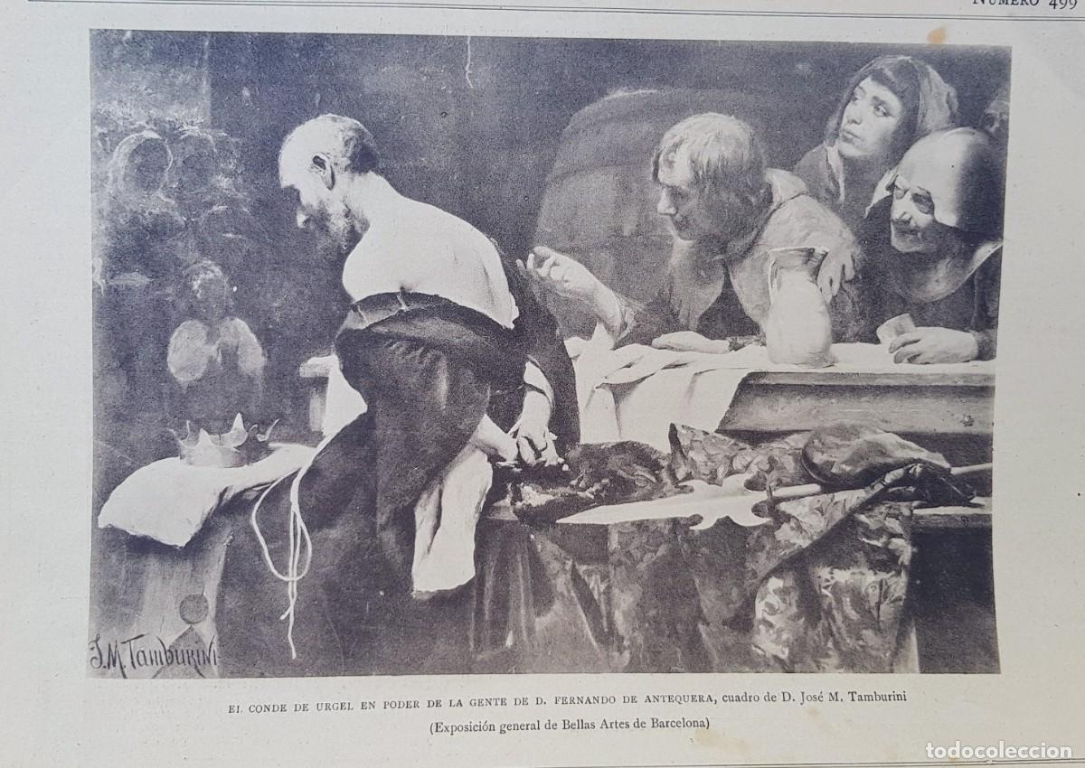 Art: Antiguos Grabados - Old Gravure : EL CONDE DE URGEL EN PODER DE LA GENTE DE D. FERNANDO DE ANTEQUERA