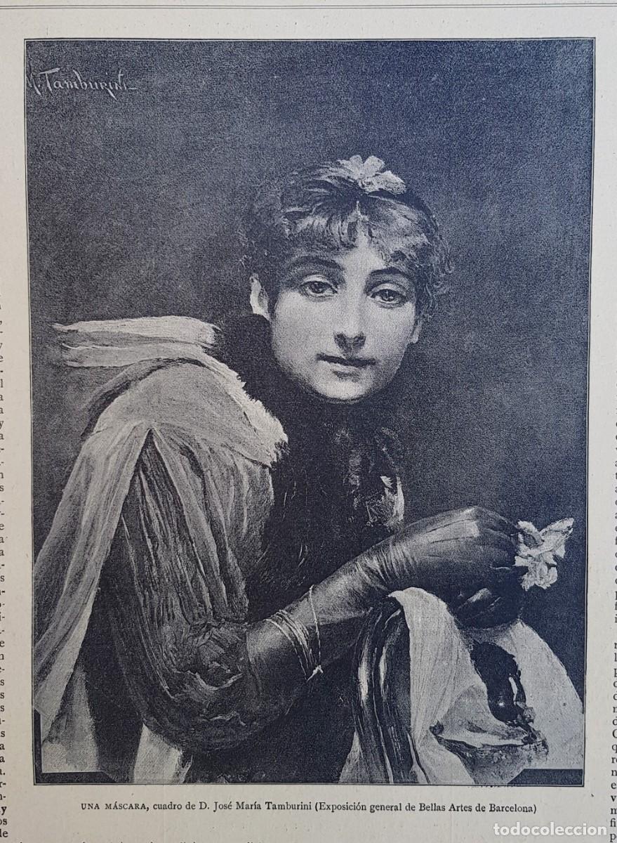 Art: Antiguos Grabados - Old Gravure : UNA M&Aacute;SCARA (1891)