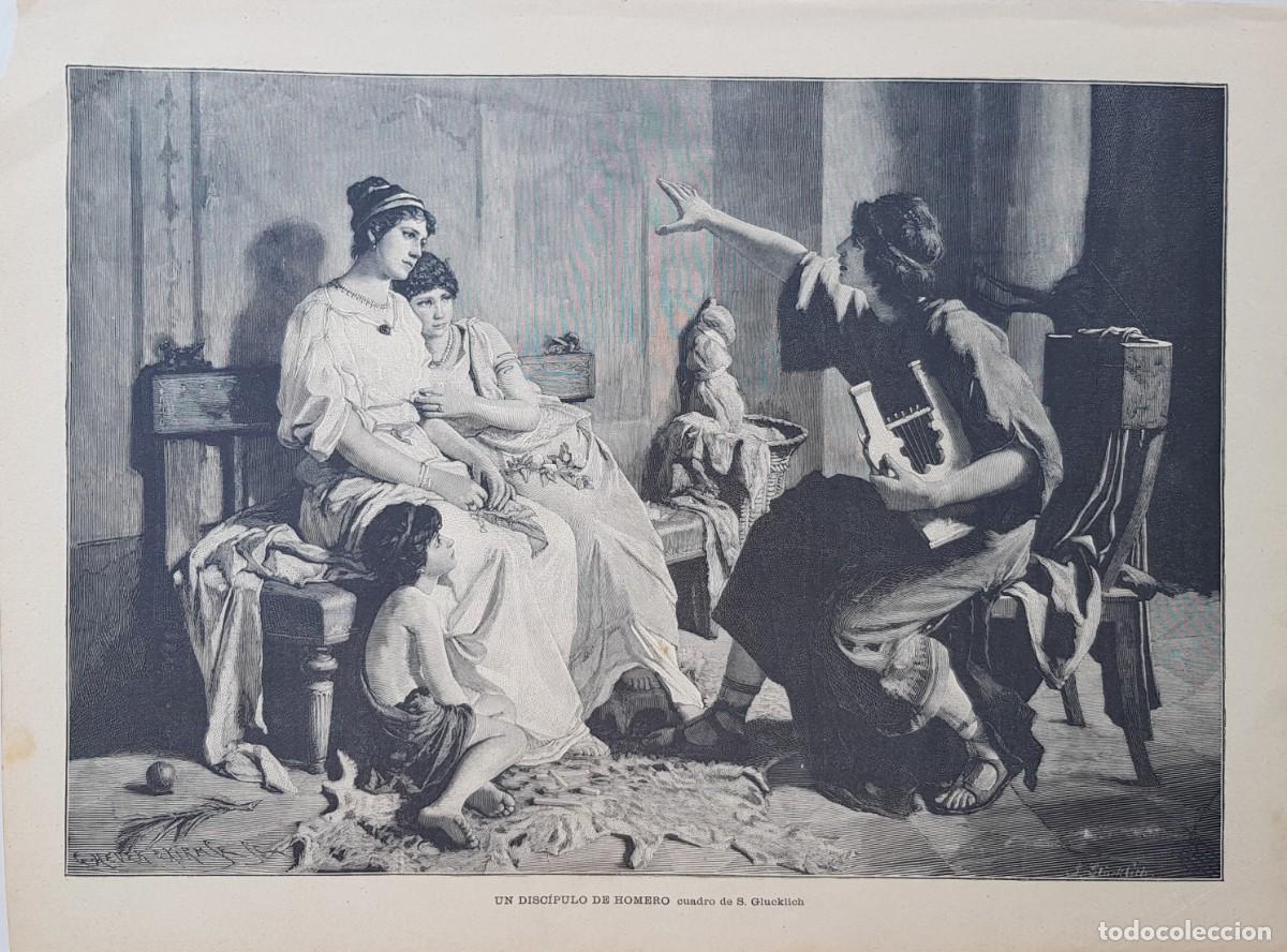 Art: Antiguos Grabados - Old Gravure : UN DISC&Iacute;PULO DE HOMERO