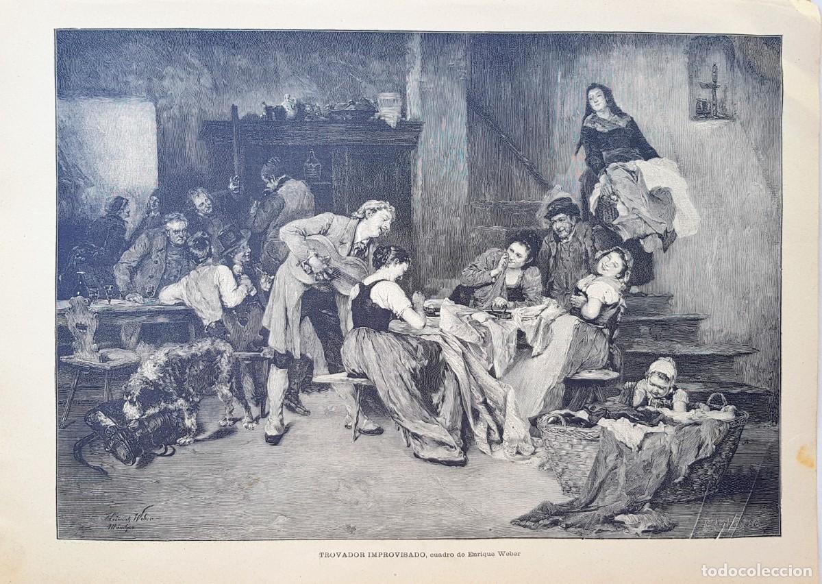 Art: Antiguos Grabados - Old Gravure : TROVADOR IMPROVISADO (1891)