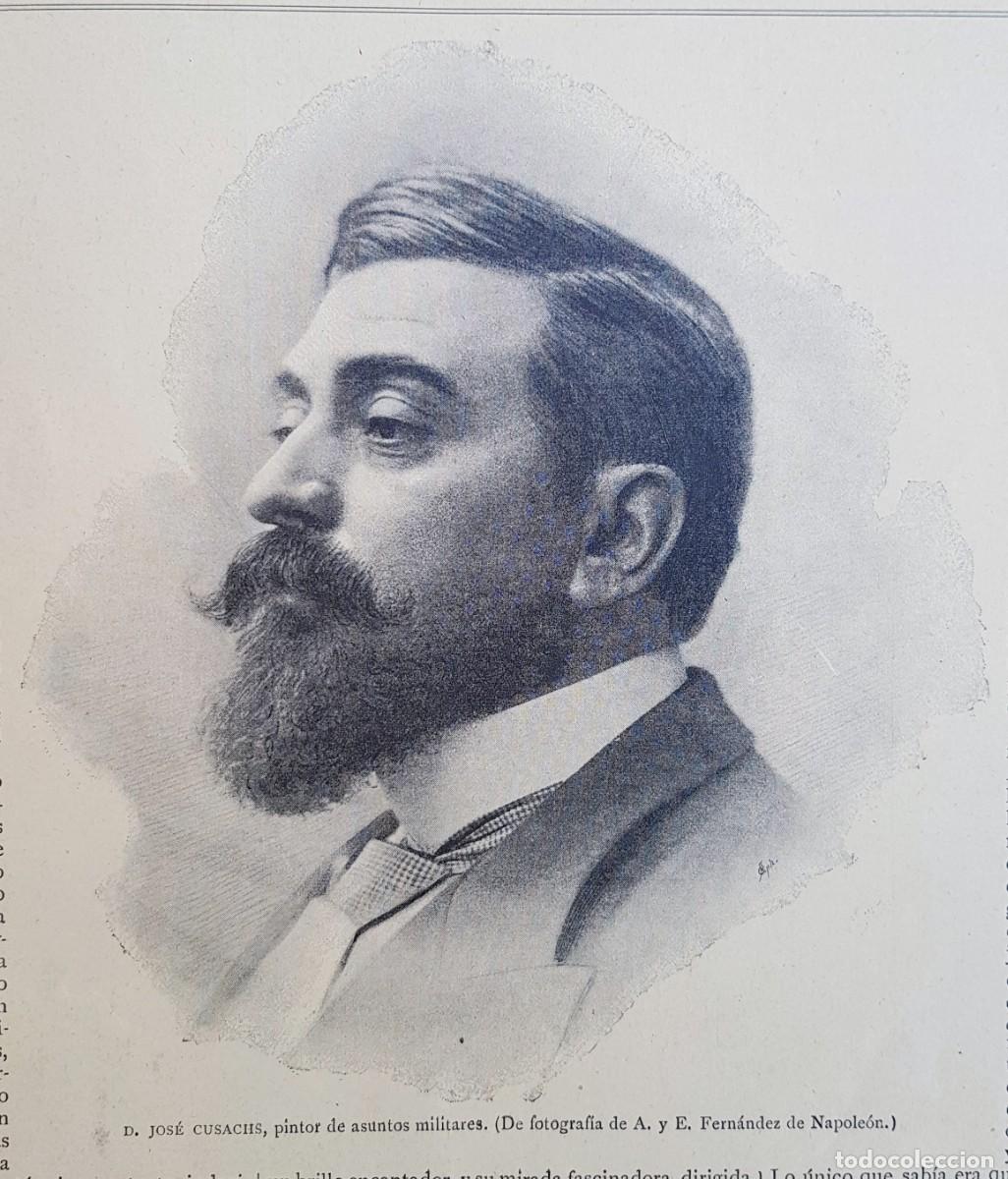 Arte: Antiguos Grabados - Old Gravure : D. JOS&Eacute; CUSACHS (1891) - Foto 1