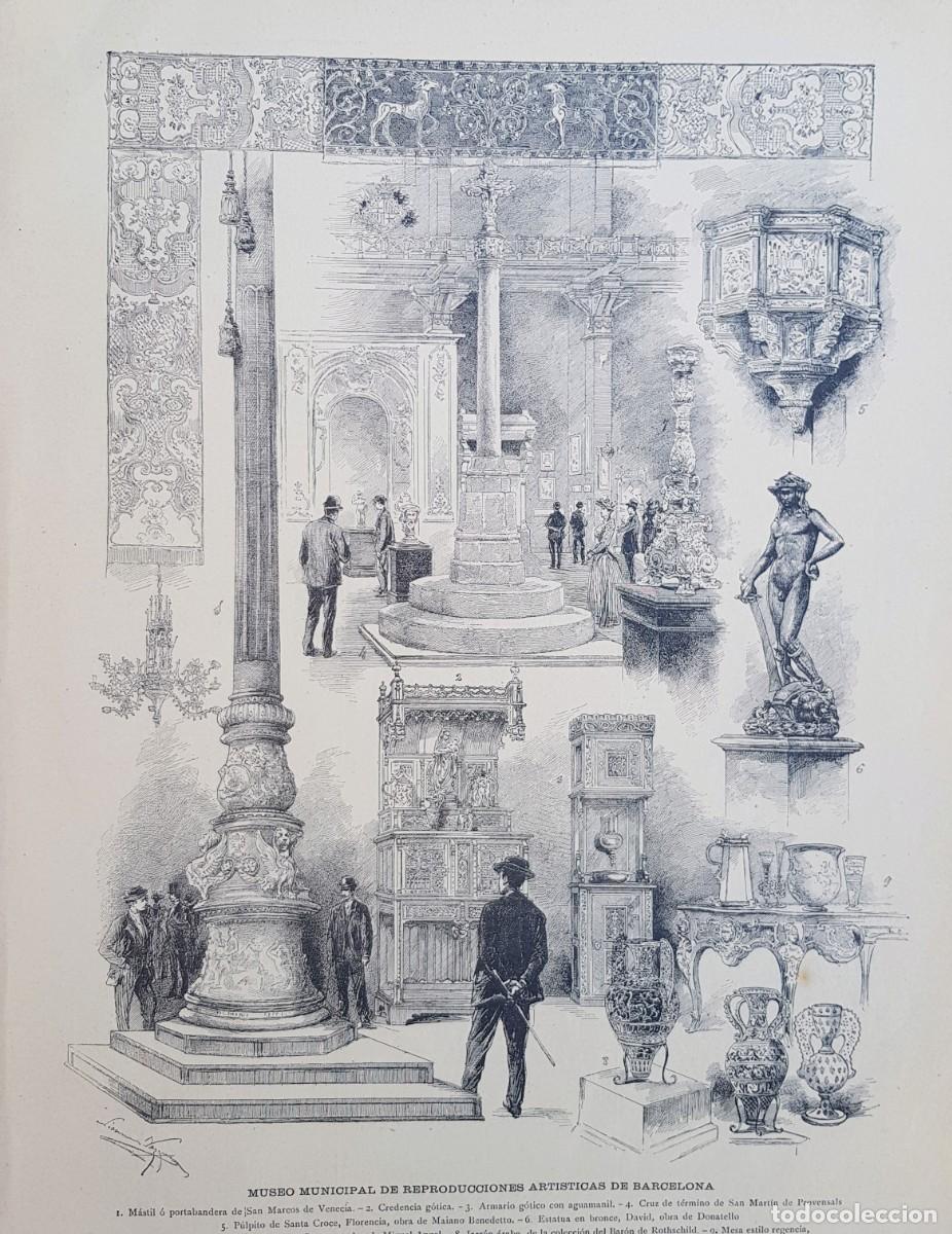 Arte: Antiguos Grabados - Old Gravure : MUSEO MUNICIPAL DE REPRODUCCIONES ART&Iacute;STICAS DE BARCELONA (1891)