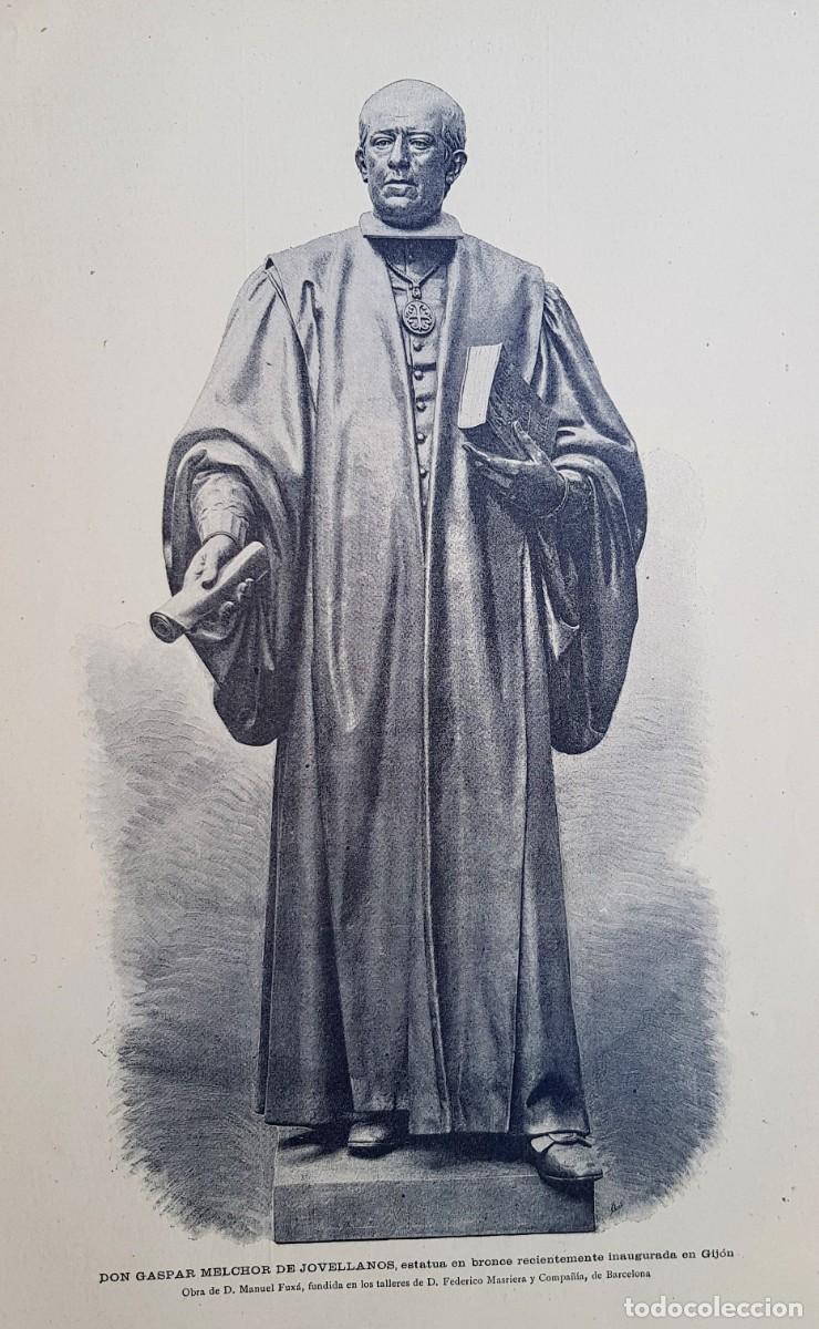 Arte: Antiguos Grabados - Old Gravure : DON GASPAR MELCHOR DE JOVELLANOS (1891)