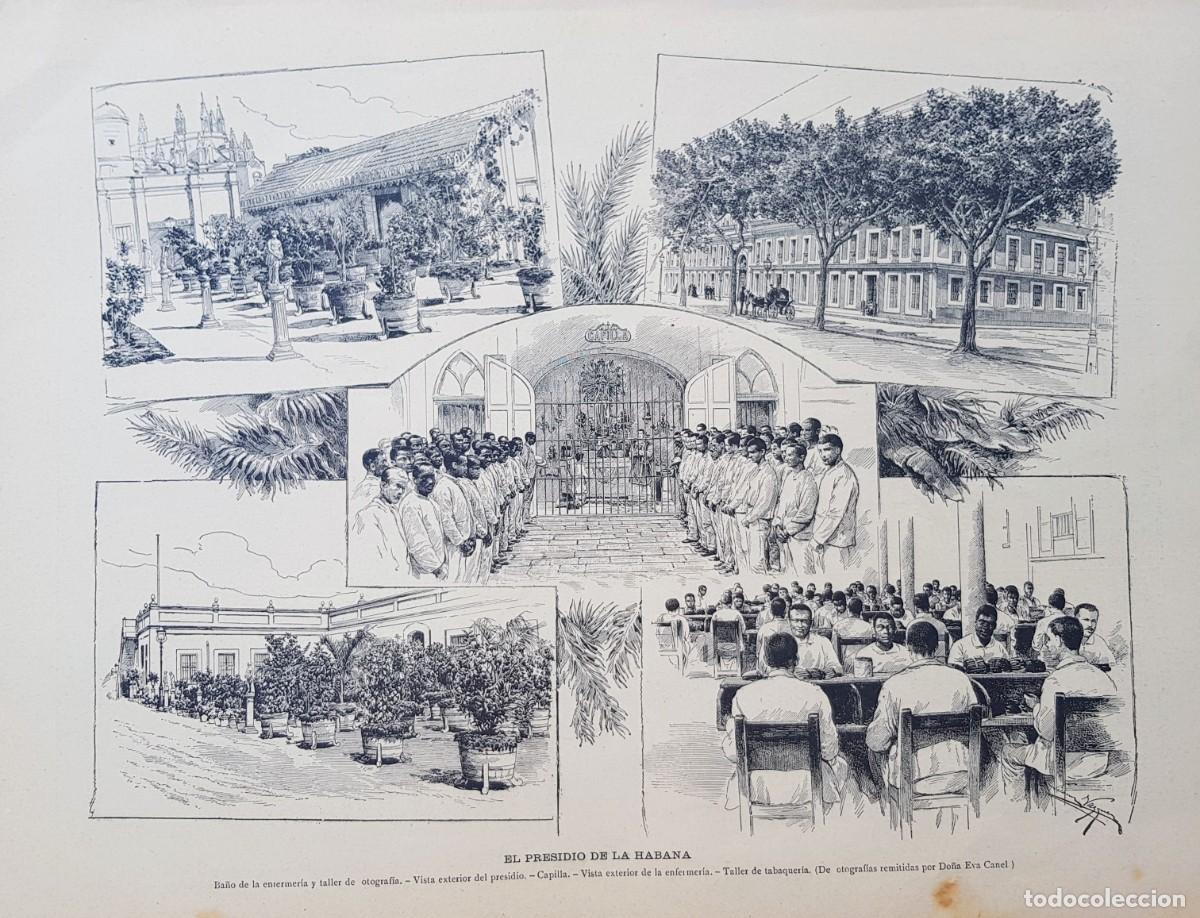 Arte: Antiguos Grabados - Old Gravure : EL PRESIDIO DE LA HABANA (1891)