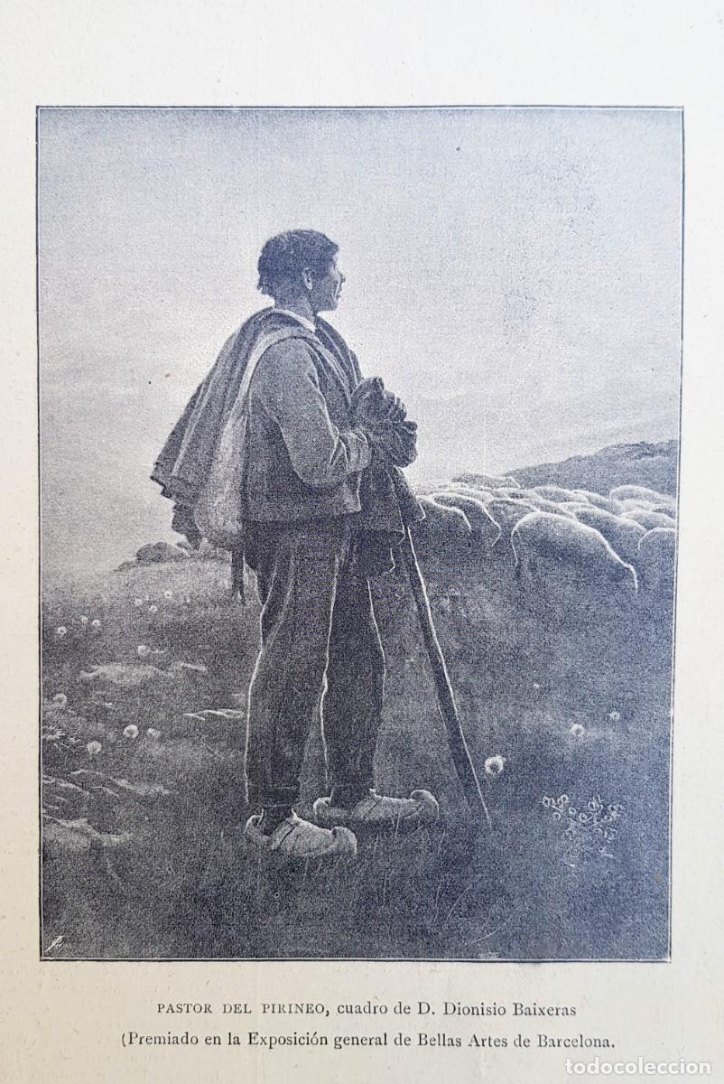 Arte: Antiguos Grabados - Old Gravure : PASTOR DEL PIRINEO (1891)