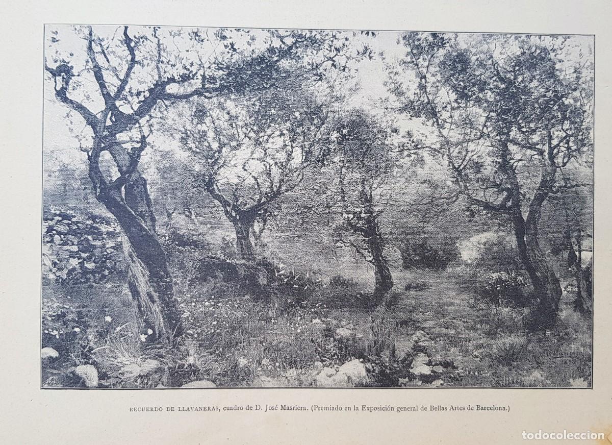 Arte: Antiguos Grabados - Old Gravure : RECUERDO DE LLAVANERAS (1891)
