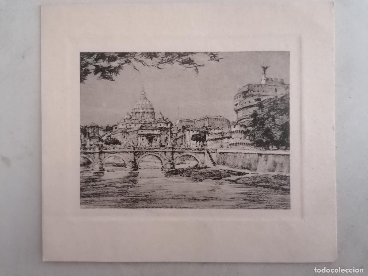 Arte: PEQUE&Ntilde;O GRABADO, ROMA EL VATICANO, MEDIDAS 13,5 X 12 CM