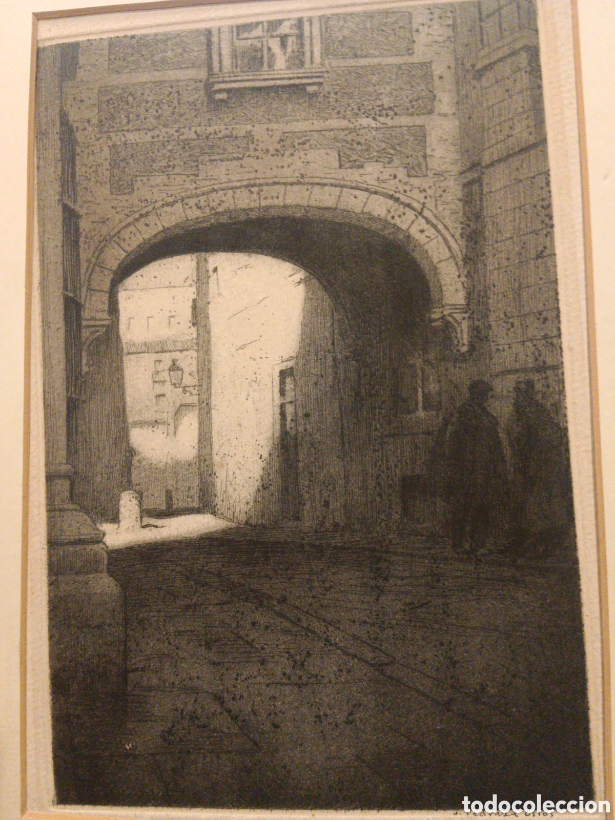 Art: Jos&eacute; Pedraza Ostos, aguafuerte firmada por el artista