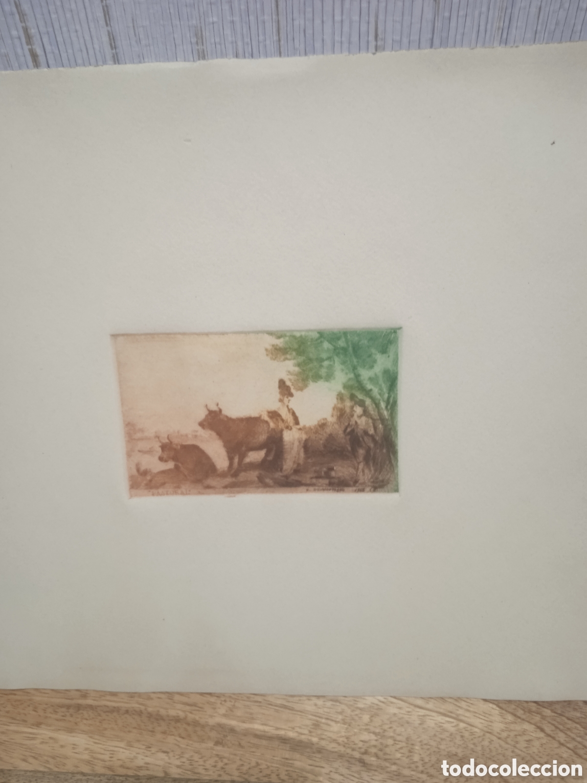 Arte: Grabado antiguo sin enmarcar - Foto 1