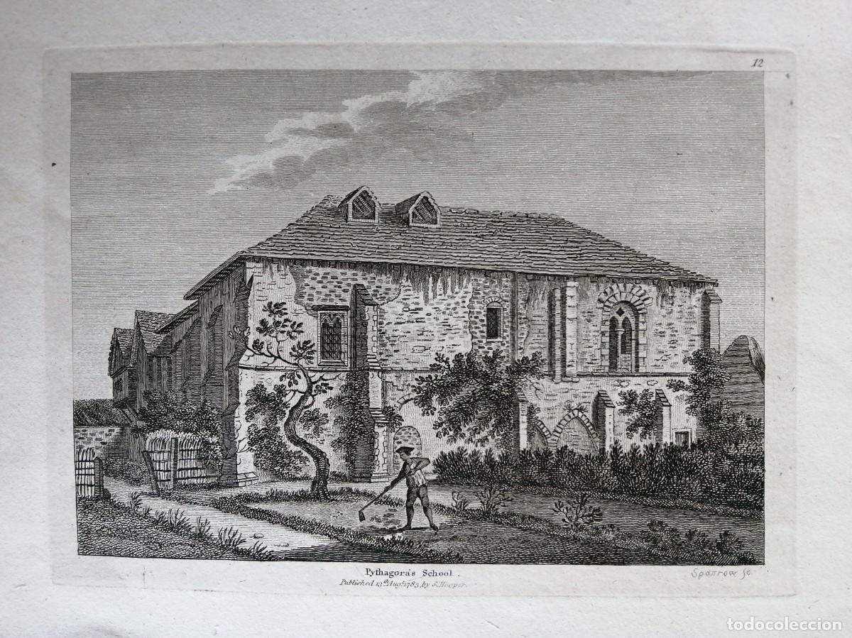 Arte: Pythagoras School Cambridge 1783 Grabado de Sparrow - Foto 1
