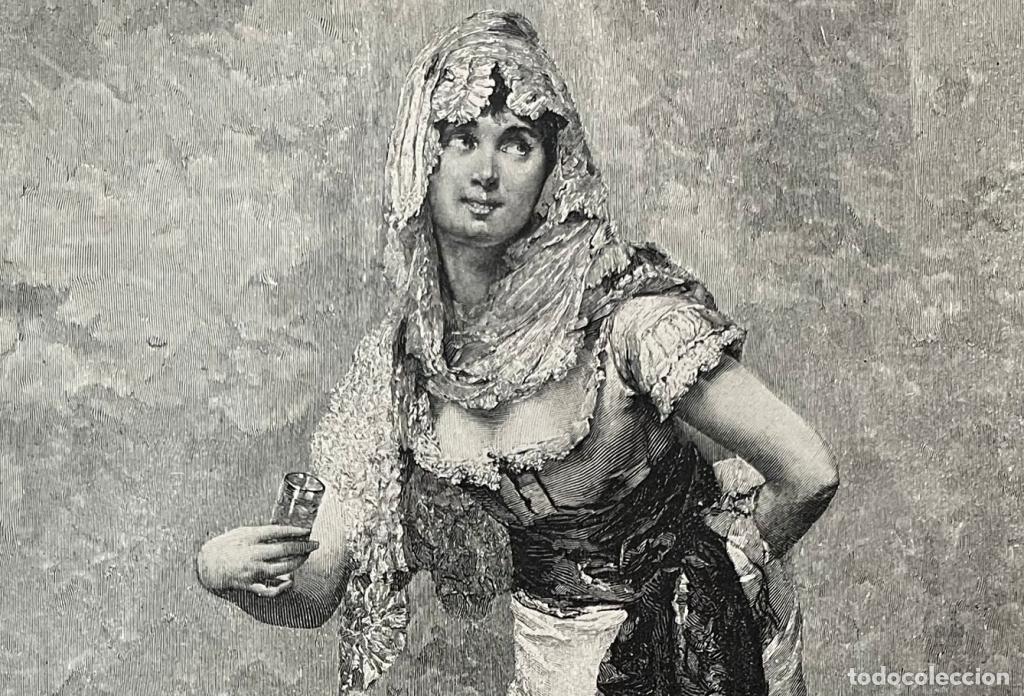 Arte: Mujer de Espa&ntilde;a, hacia 1890. An&oacute;nimo - Foto 2