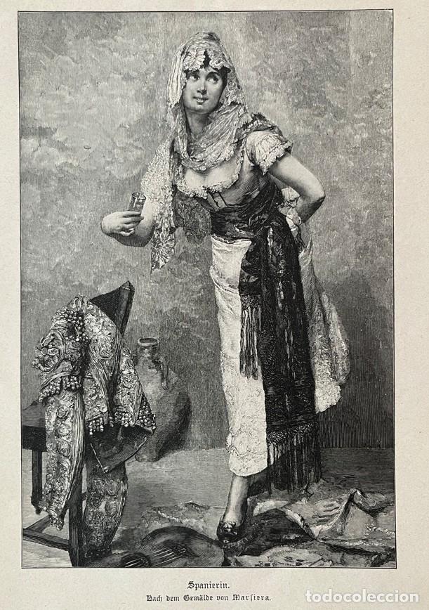 Arte: Mujer de Espa&ntilde;a, hacia 1890. An&oacute;nimo - Foto 1