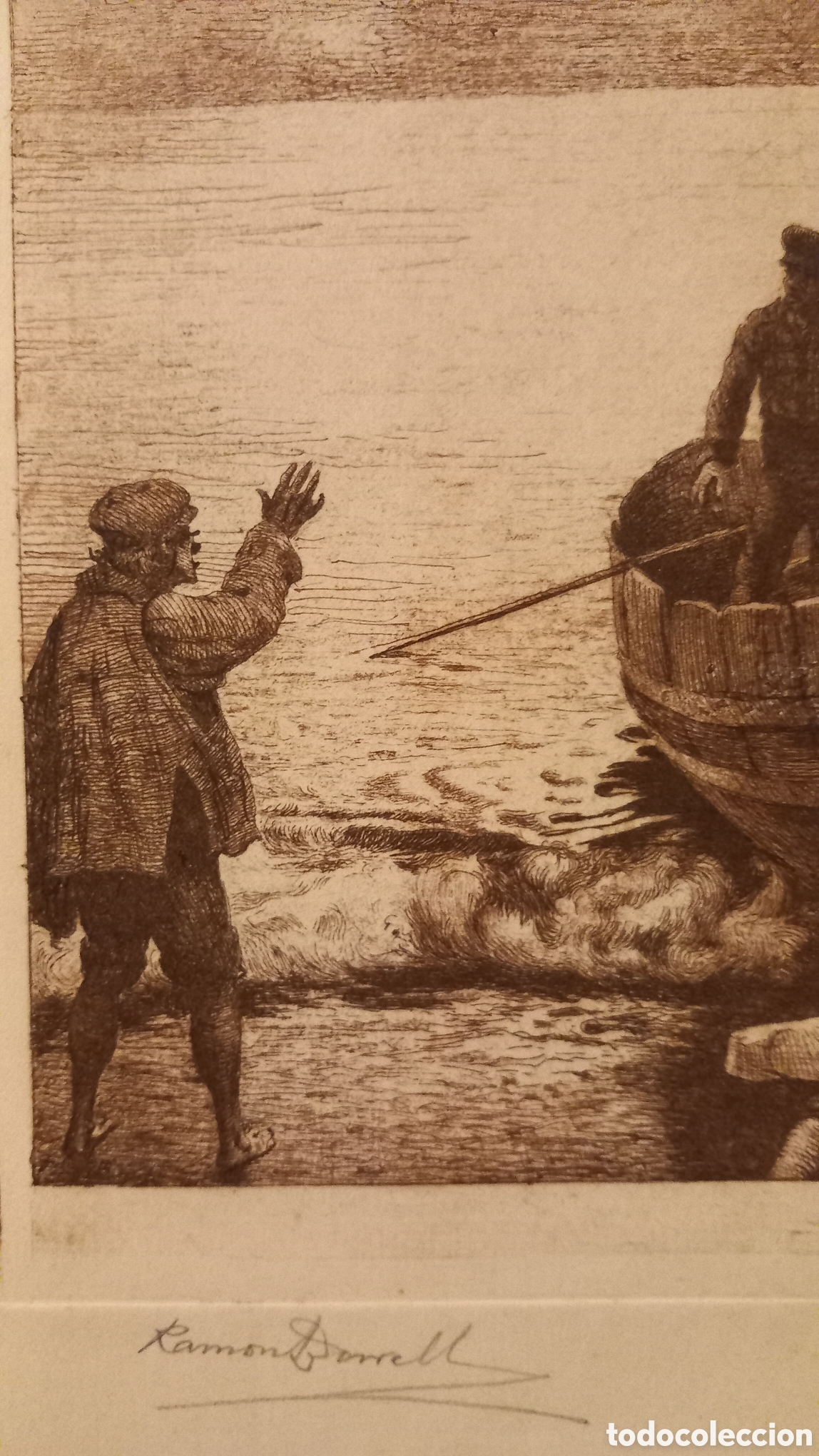 Arte: Antiguo Grabado al aguafuerte - Foto 2
