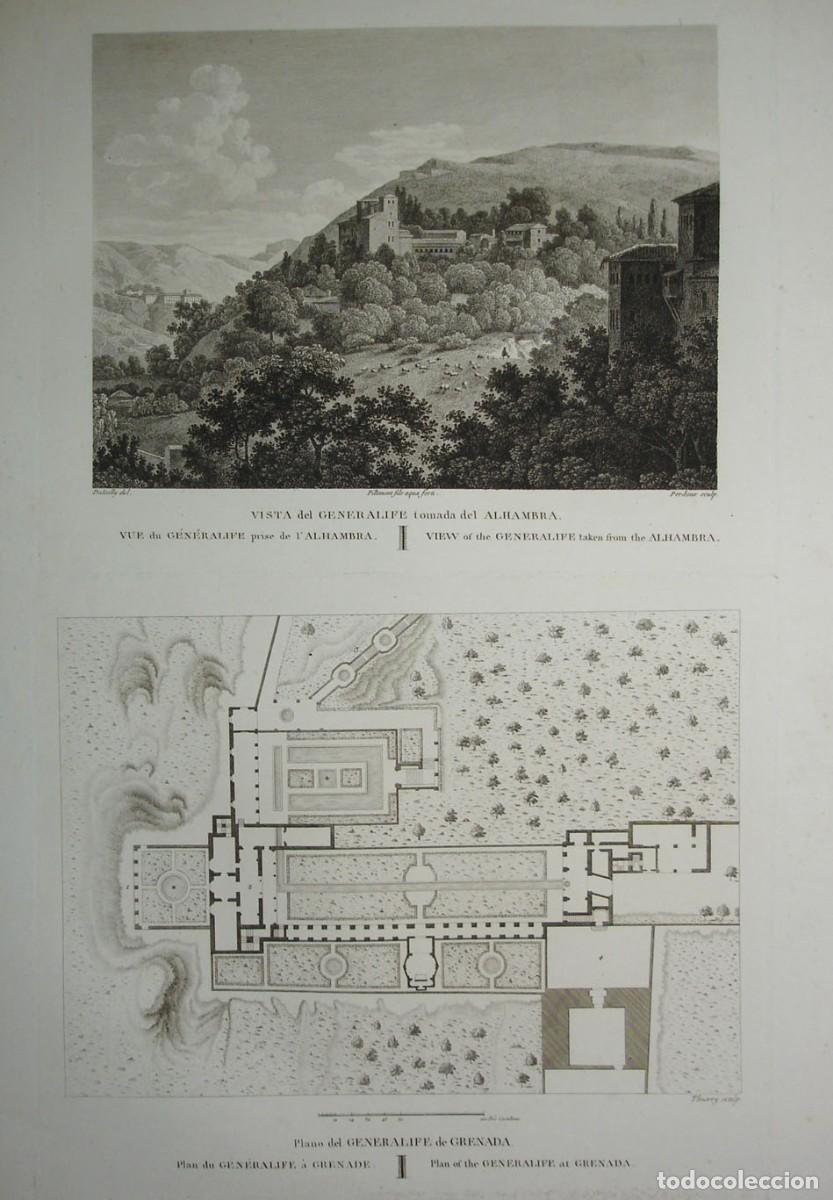 Art: Vista y Plano del Generalife del siglo XIX