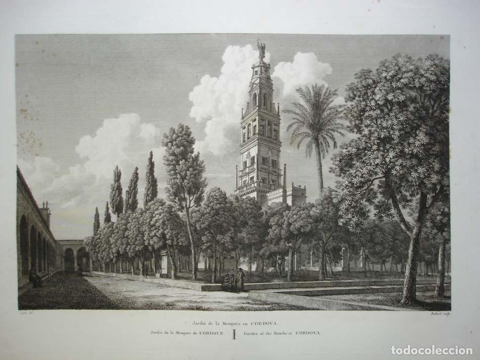Art: Vista del Jardin de la Mezquita de C&oacute;rdoba Grabado siglo XIX.